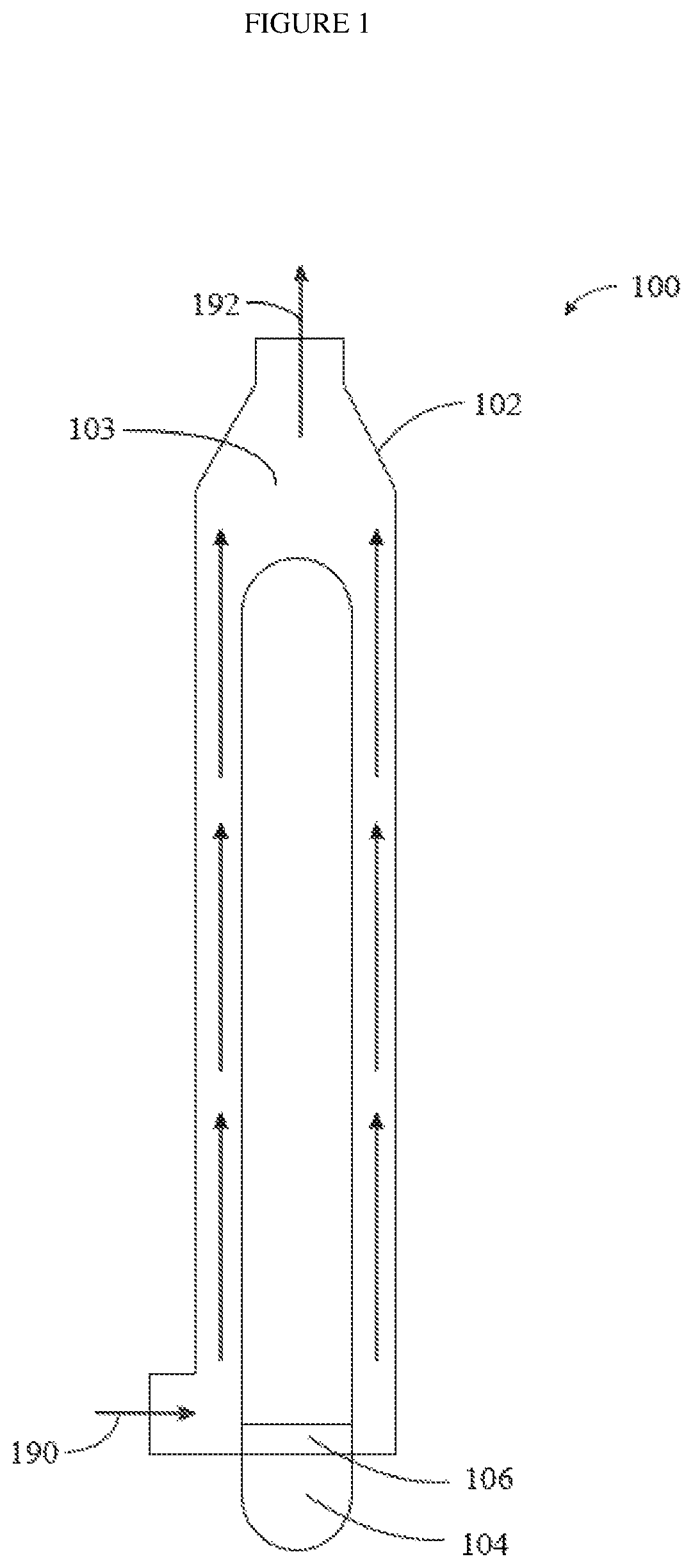 Patent US12576384 — Internally heated reactor for hydrocarbon conversion — Figure 1