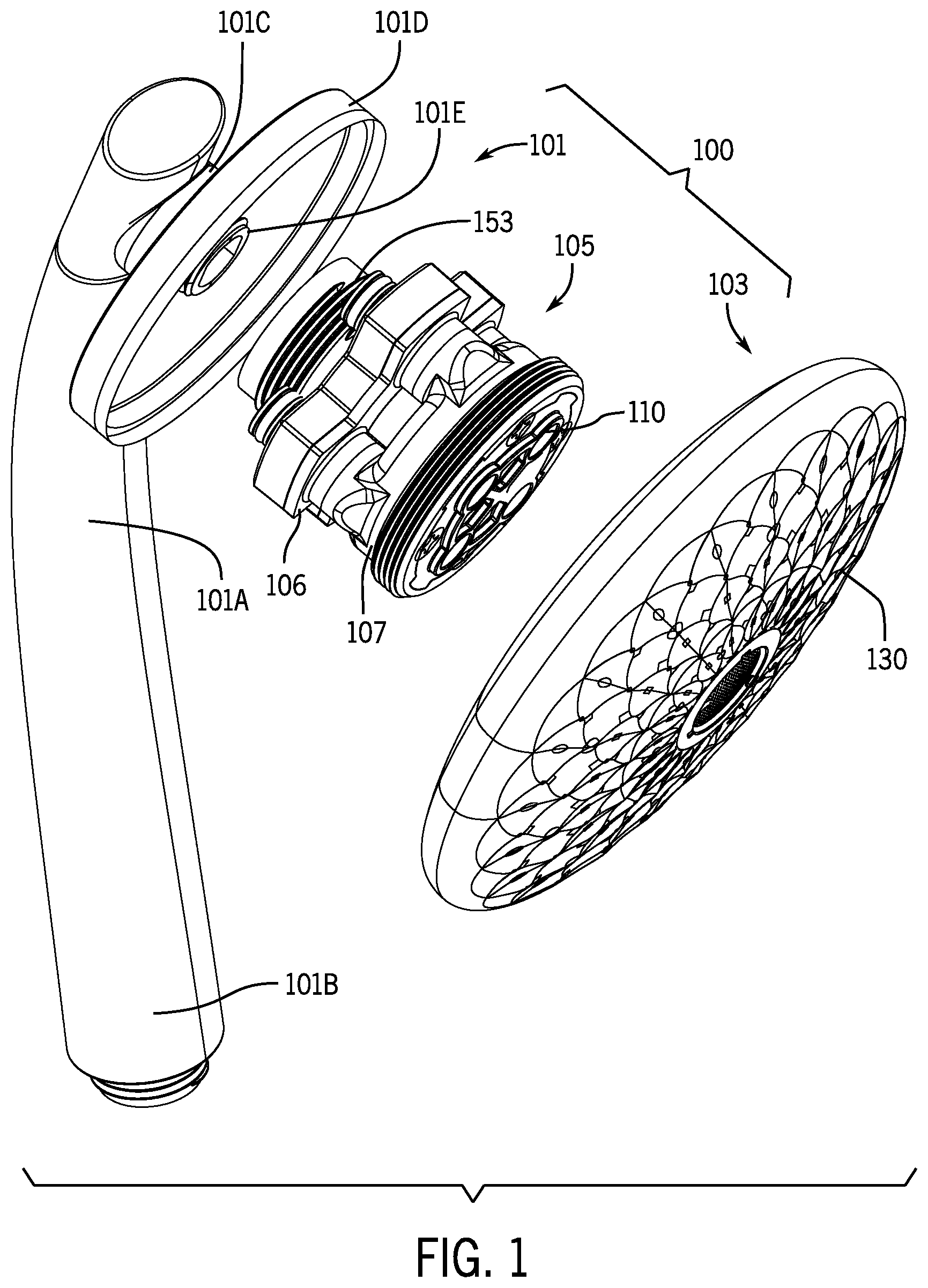 Patent US12576411 — Direct access spray selection engine for water delivery devices — Figure 1