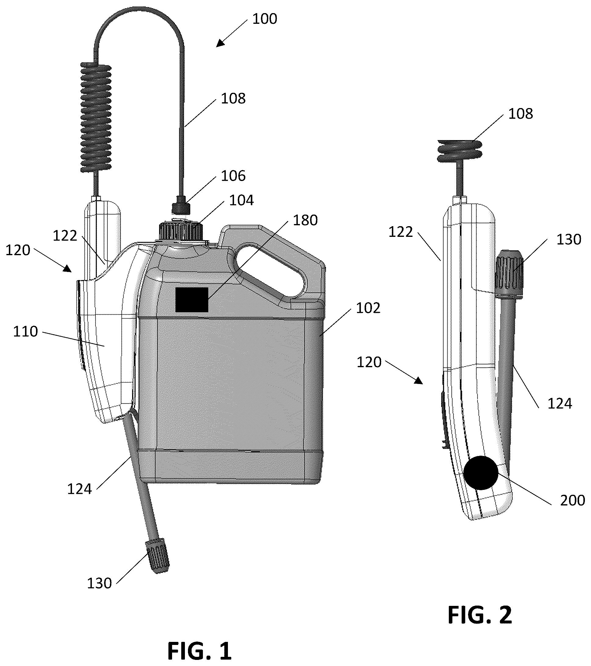 Patent US12576415 — Hand-held sprayers with key readers and keyed refill units — Figure 1