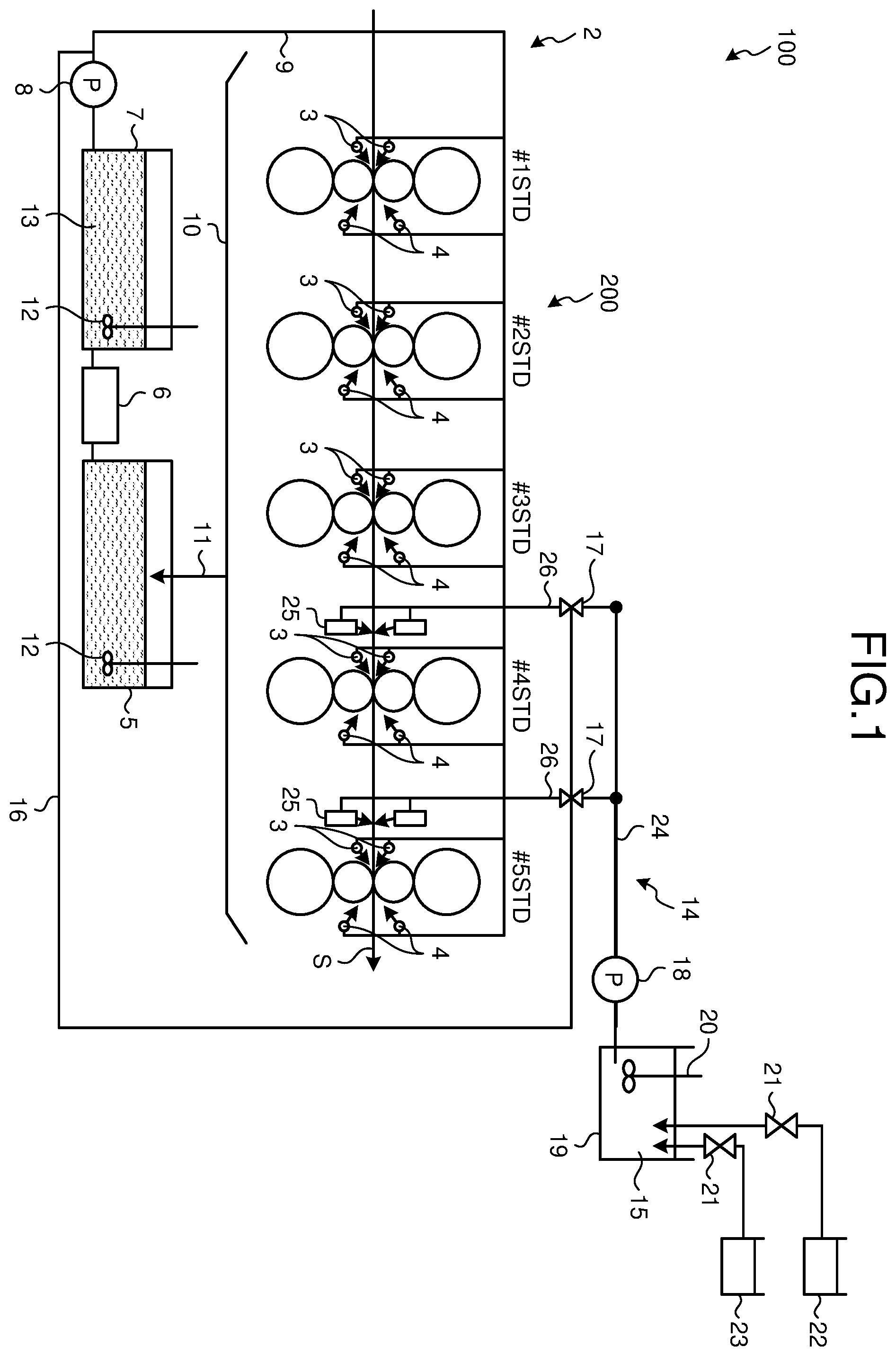Patent US12576437 Figure 1 – Cold rolling facility, cold rolling method, and manufacturing method of metal plate