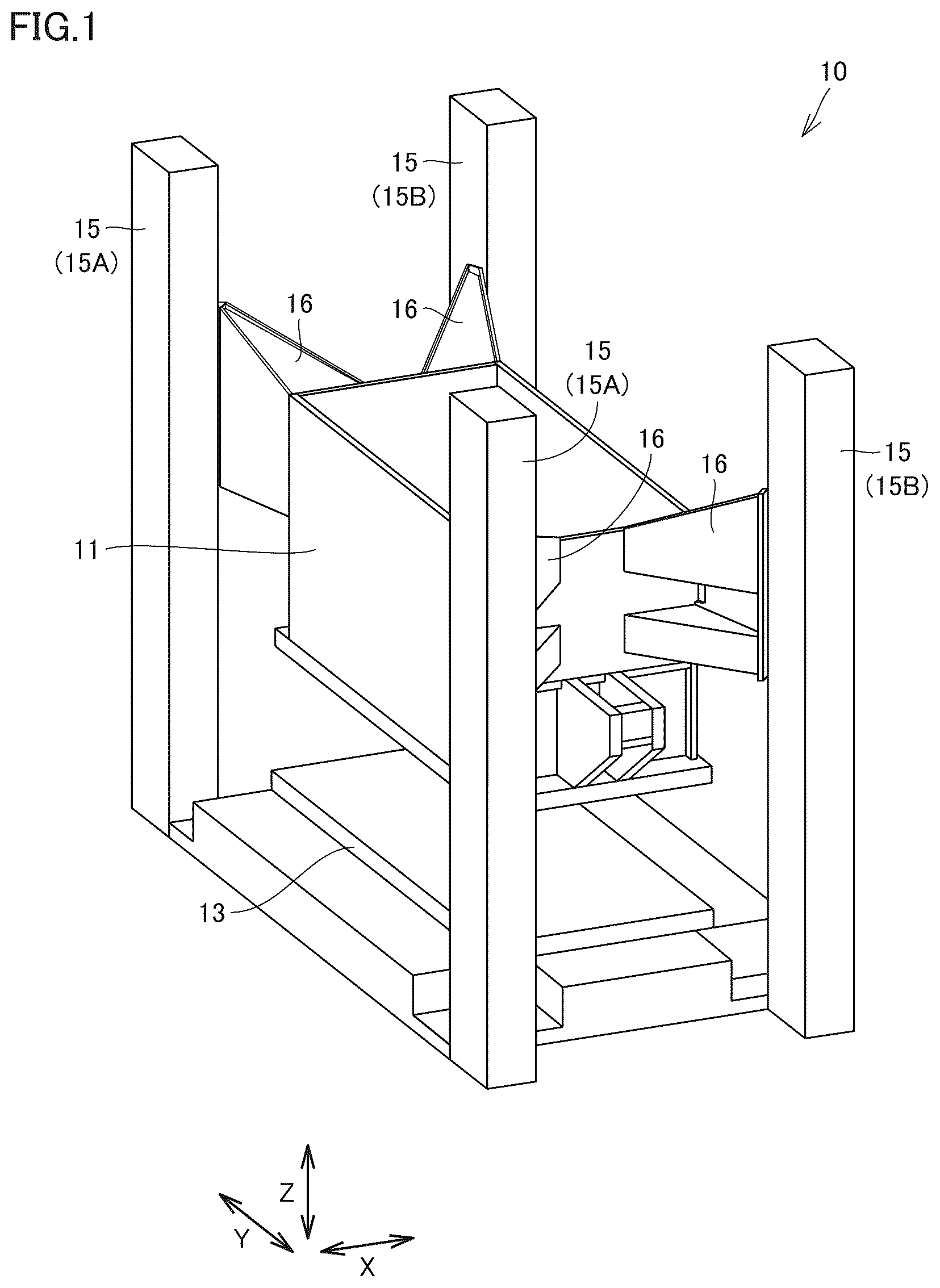 Patent US12576442 — Workpiece transport device — Figure 1