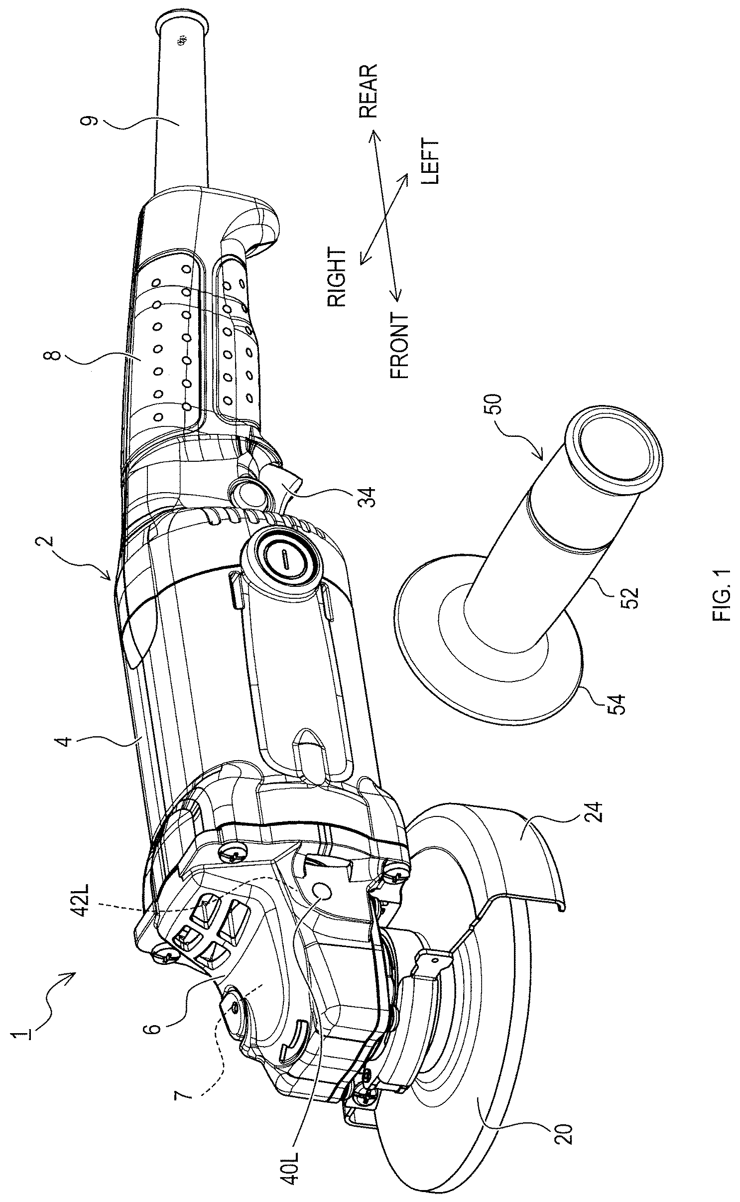 Patent US12576469 — Technique for controlling motor in handheld electric work machine — Figure 1