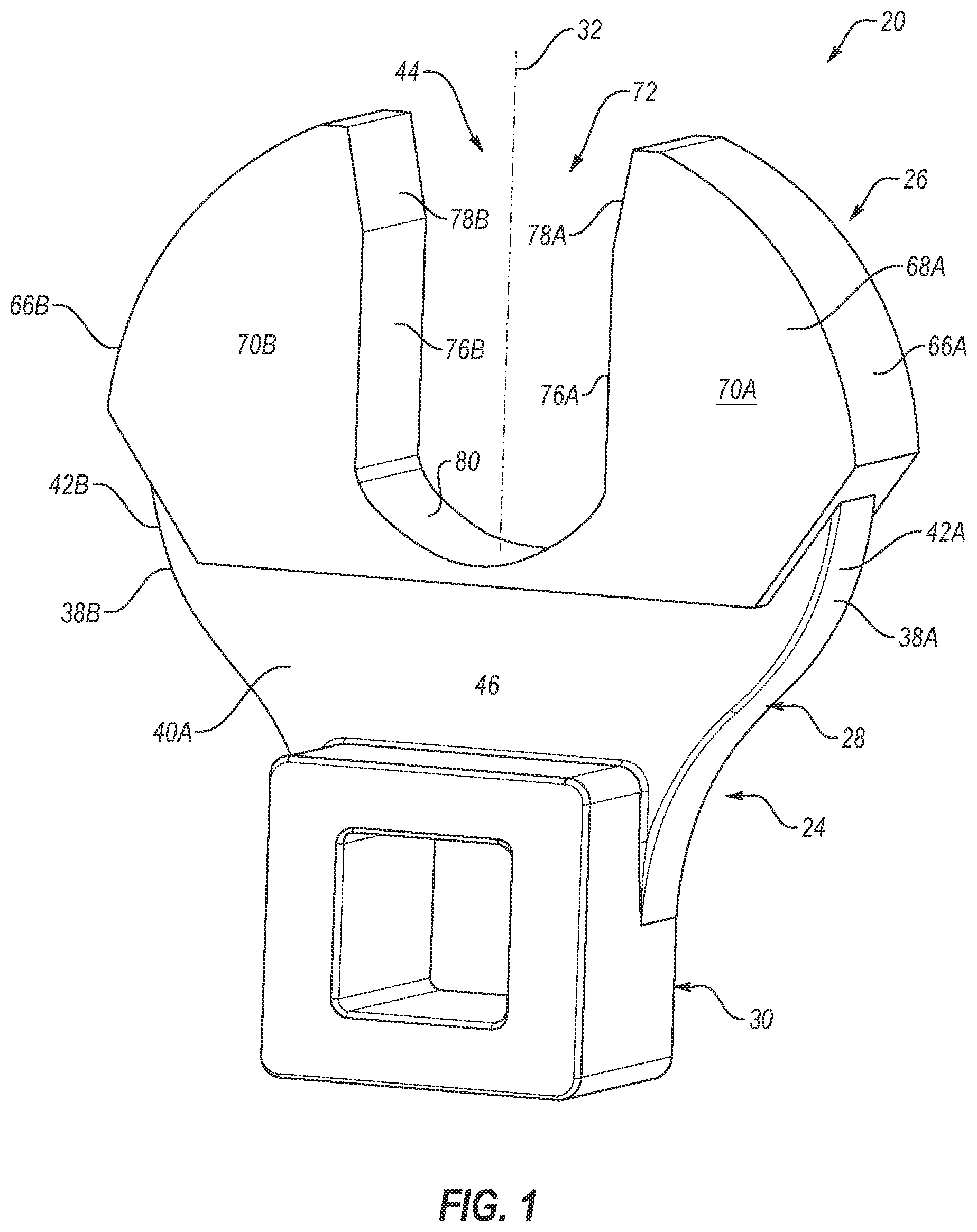 Patent US12576485 — Open-ended wrench with polymer adaptor — Figure 1