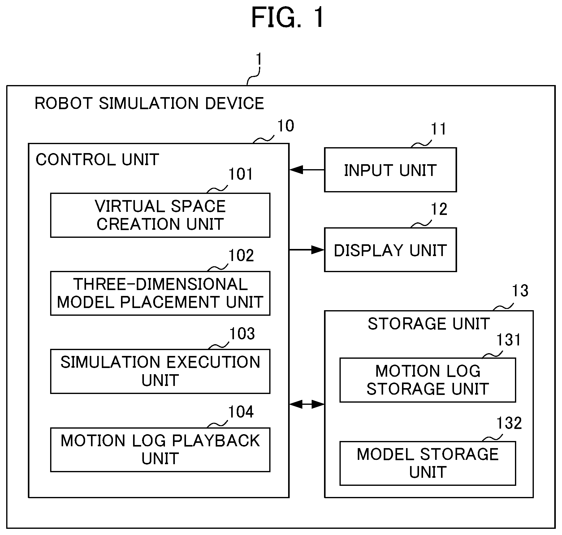 Patent US12576529 — Robot simulation device — Figure 1