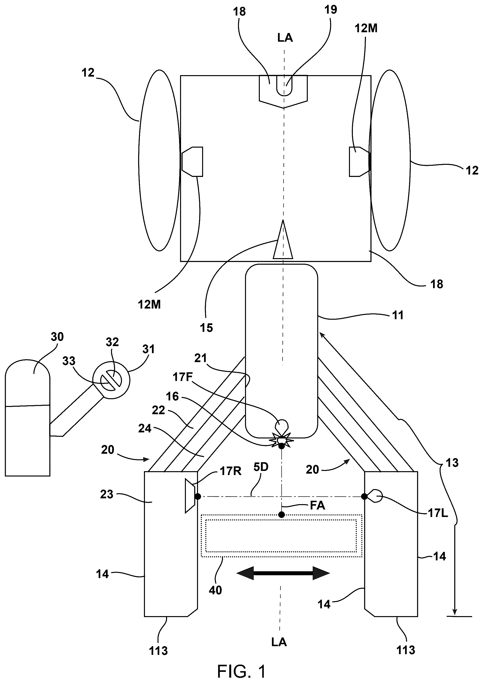 Patent US12576536 Figure 1 – Robotic with depth finding capability and method of using