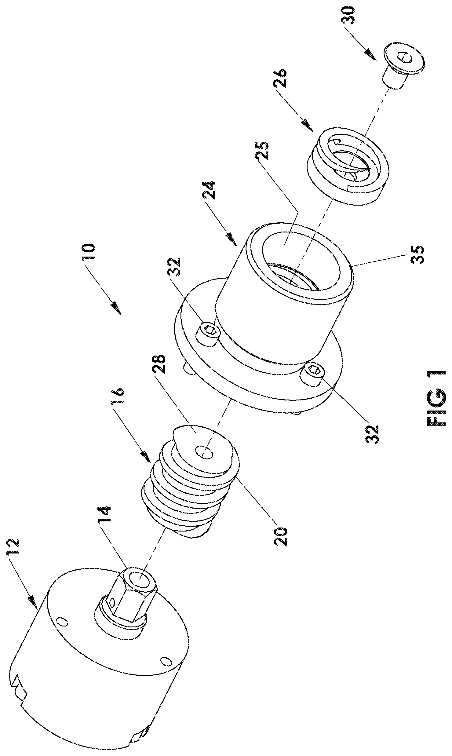 Patent US12576542 — Helical pin gripper — Figure 1