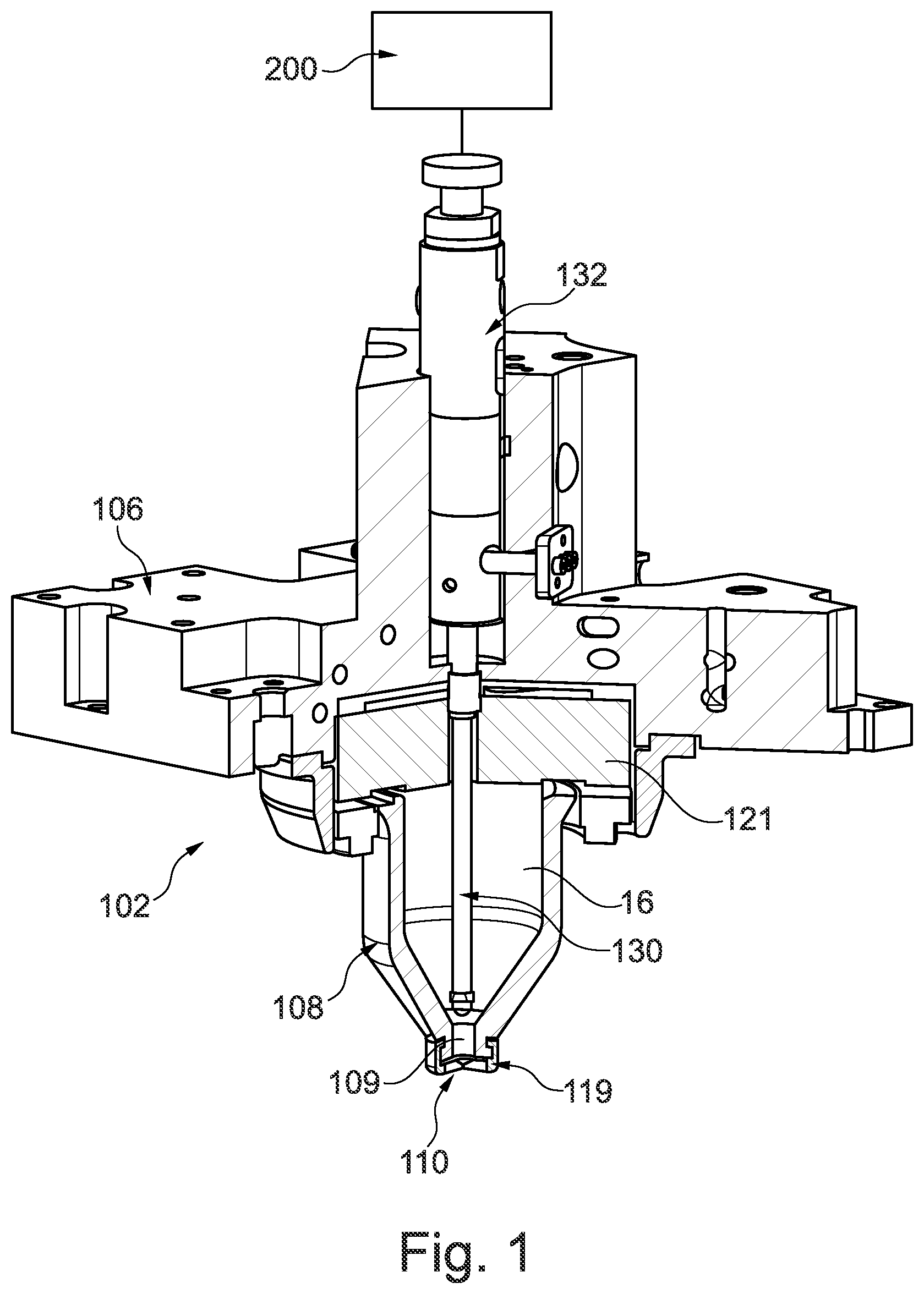 Patent US12576584 — Device for additive manufacturing of a component — Figure 1