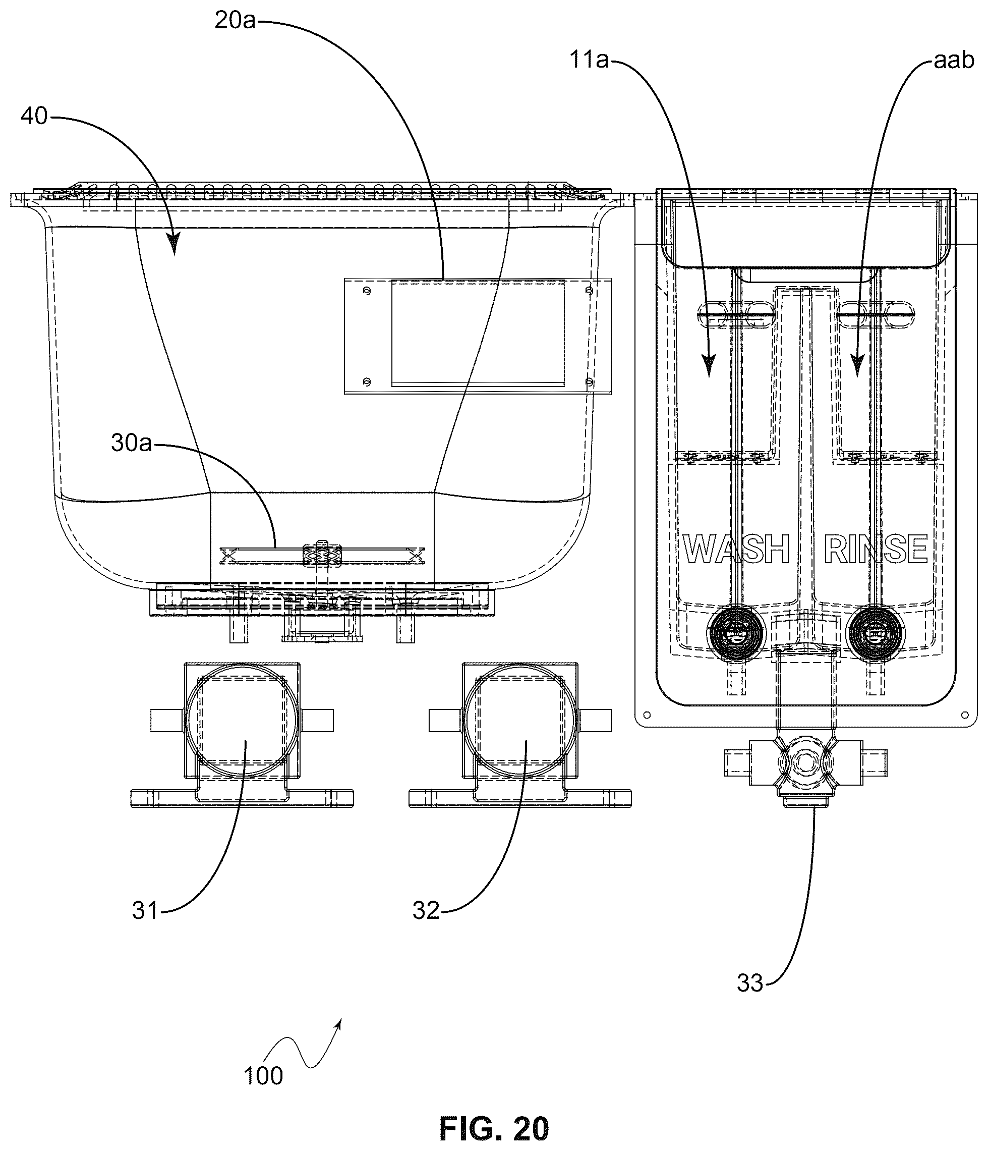 Patent US12576594 Figure 20 – Multi-stage wash system for vat polymerization-based 3D printed parts