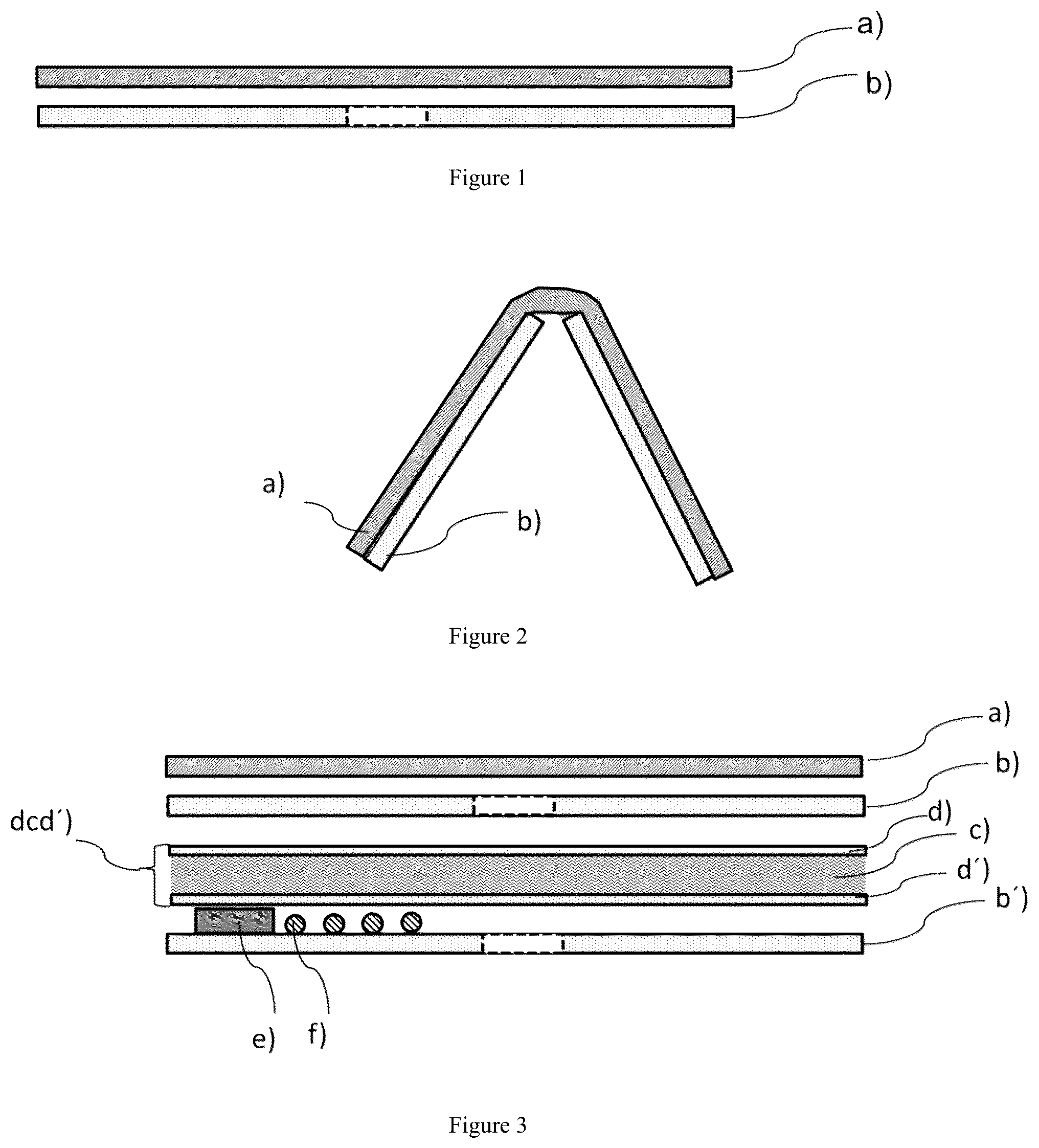 Patent US12576625 — Layer structure for producing a hinge, in particular for producing multi-layered book covers — Figure 1