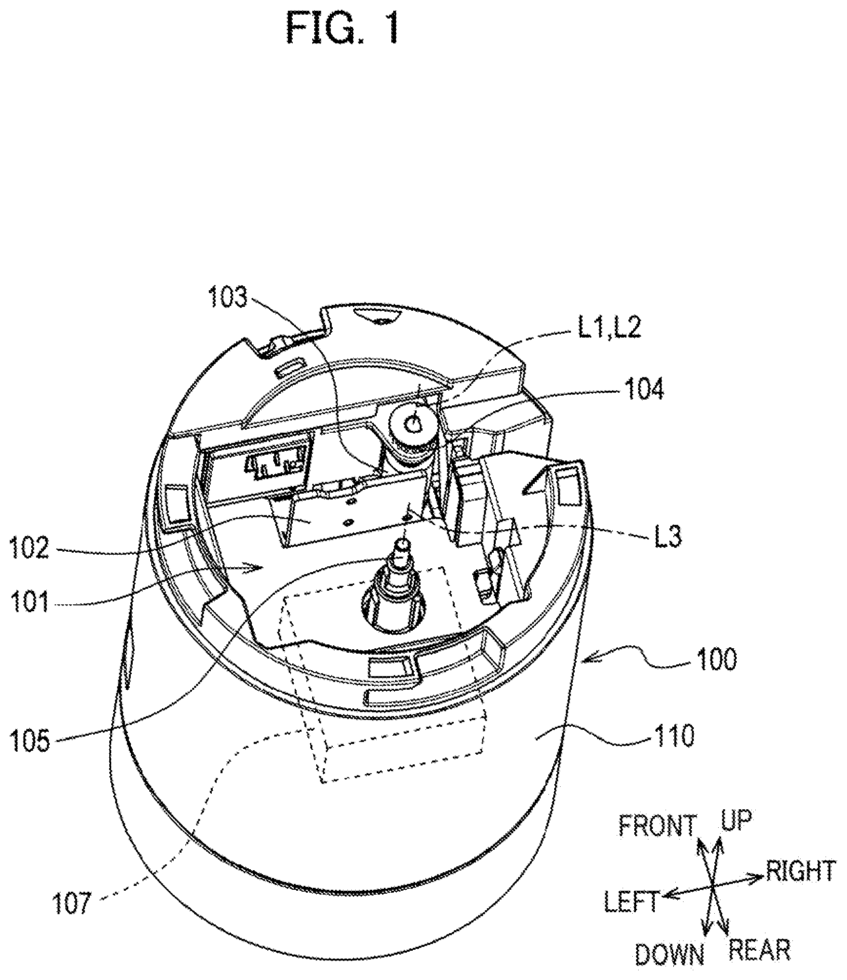Patent US12576656 — Auxiliary tape cassette including auxiliary tape, gear, and case that accommodates therein at least a part of auxiliary tape and at least a part of gear — Figure 1