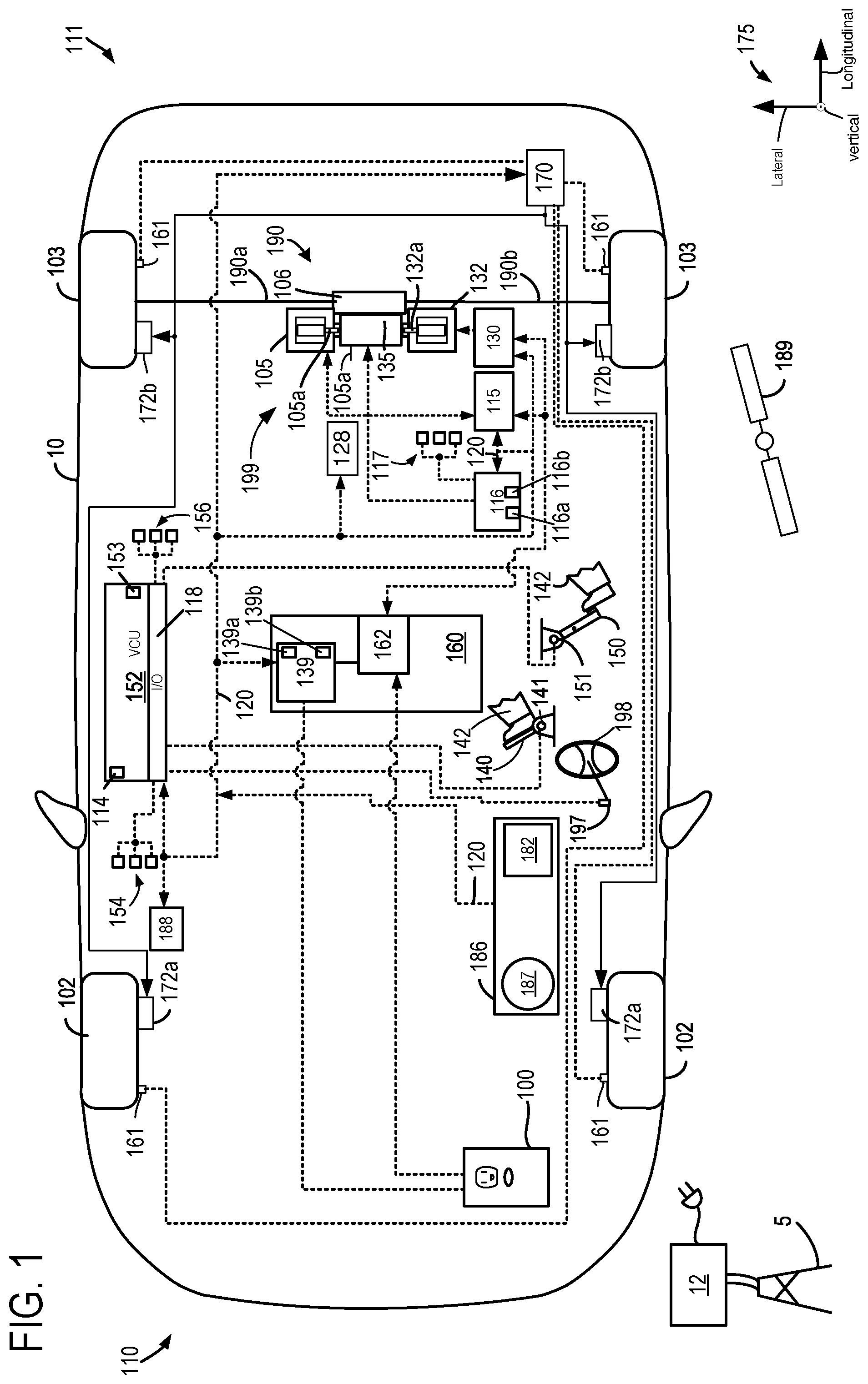 Patent US12576720 — System and method for operating a vehicle with electric power take-off — Figure 1