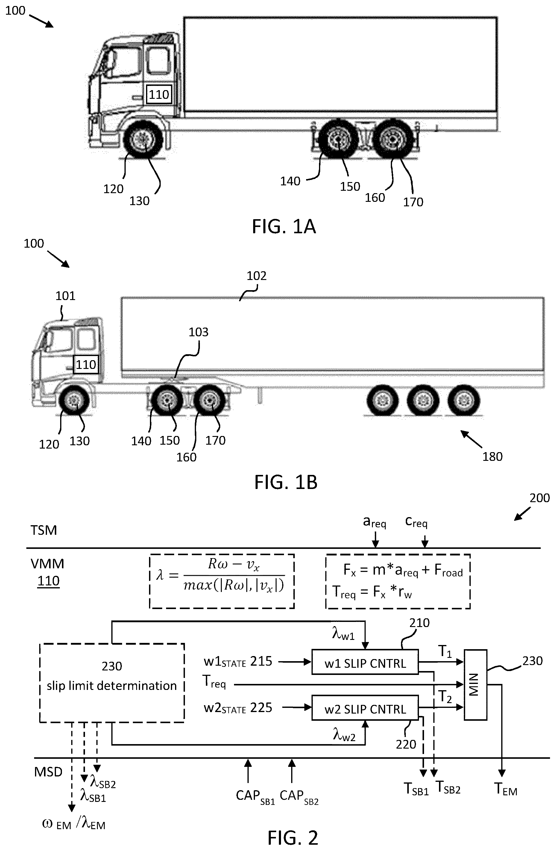 Patent US12576727 — Differential electrical drive arrangement for heavy duty vehicles — Figure 1