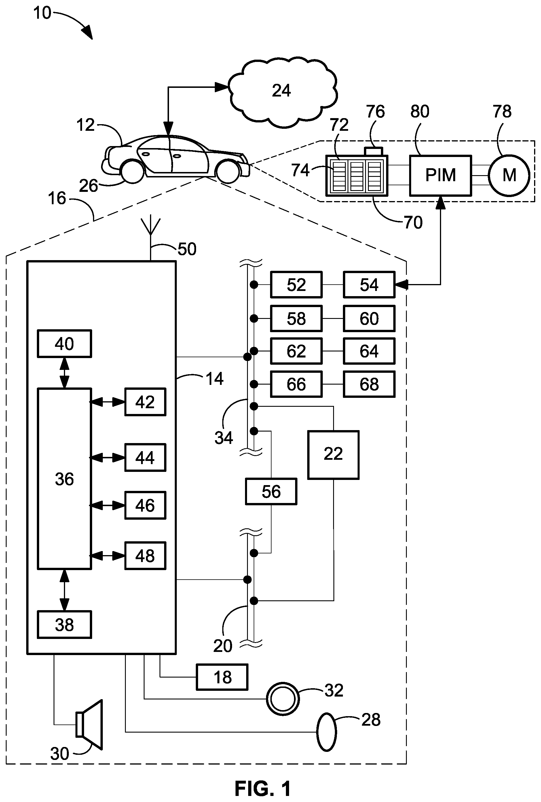 Patent US12576730 — Battery assemblies, vehicles, and methods with pouch-type battery cells having terminal end caps — Figure 1