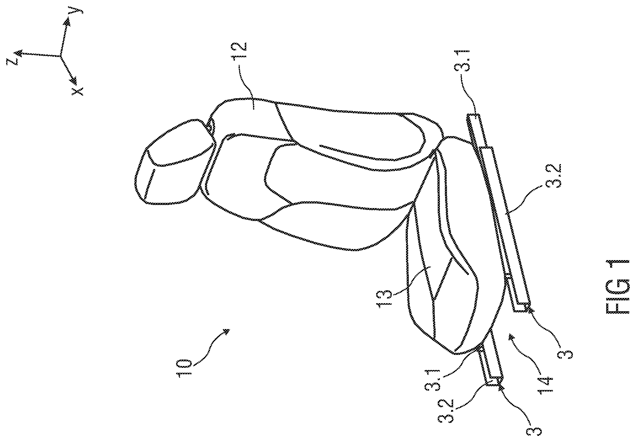 Patent US12576754 Figure 1 – Sliding block for a pair of seat rails, and vehicle seat