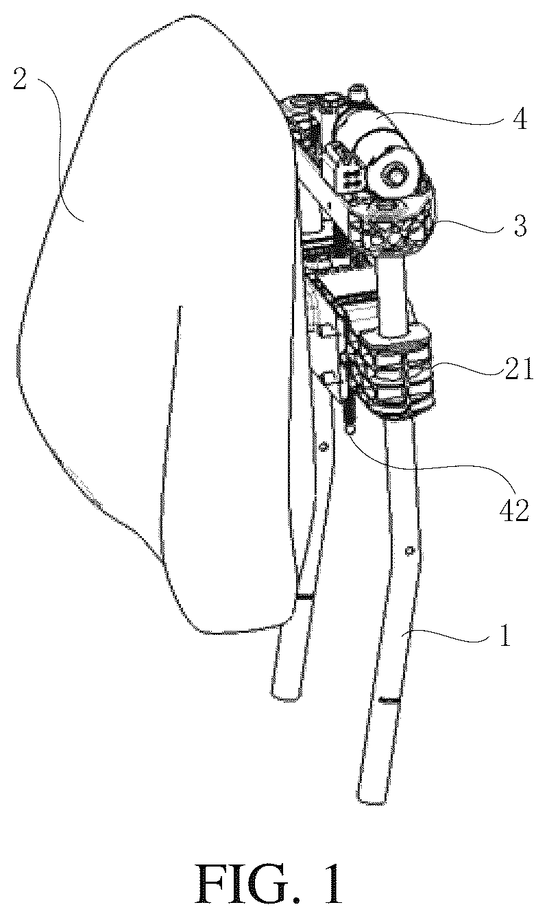 Patent US12576764 — Large-stroke electric headrest structure for car seat — Figure 1