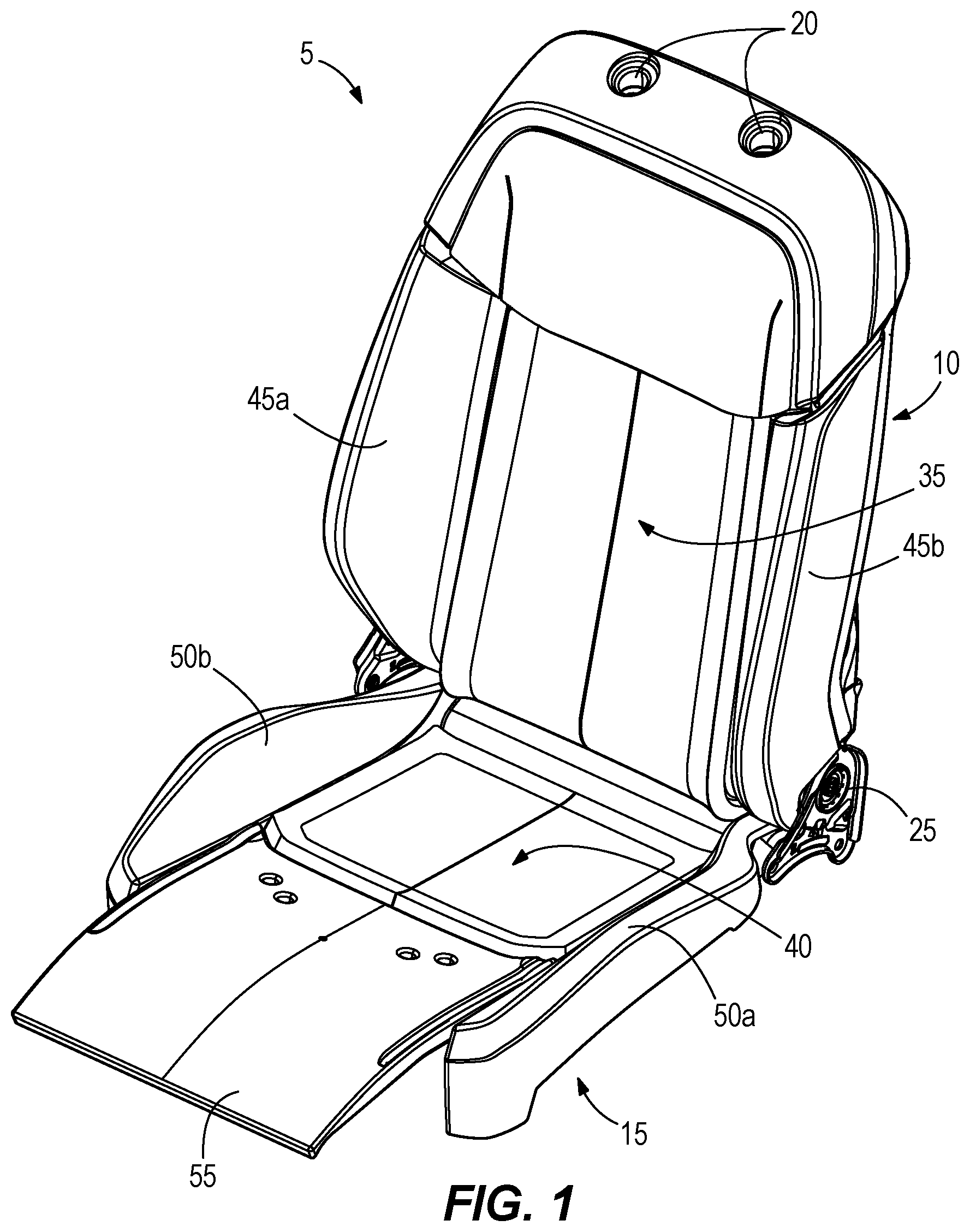 Patent US12576767 — Reduction of coil compression in exciter-based seat massage system — Figure 1