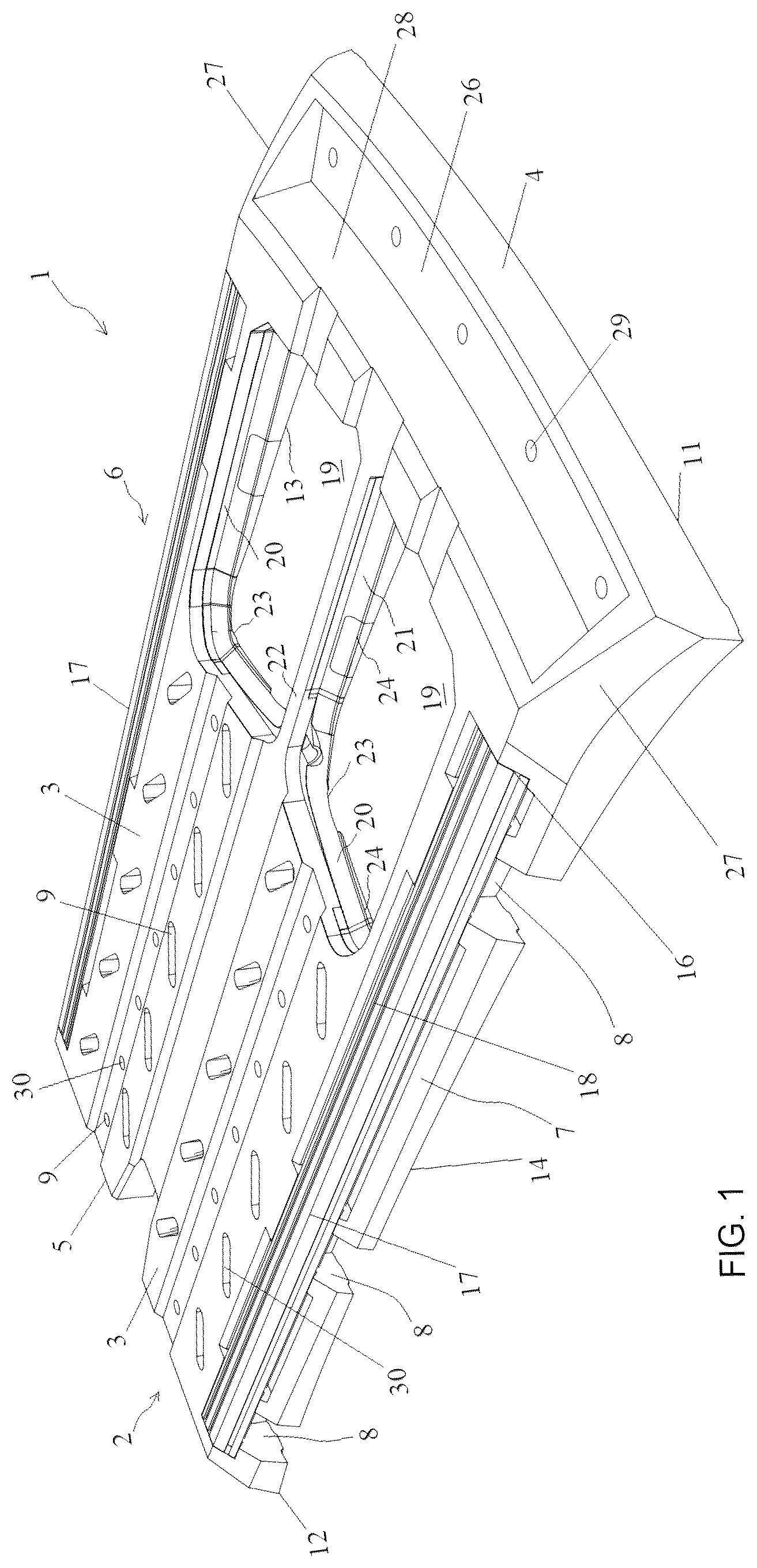 Patent US12576788 — Vehicle roof support platform — Figure 1