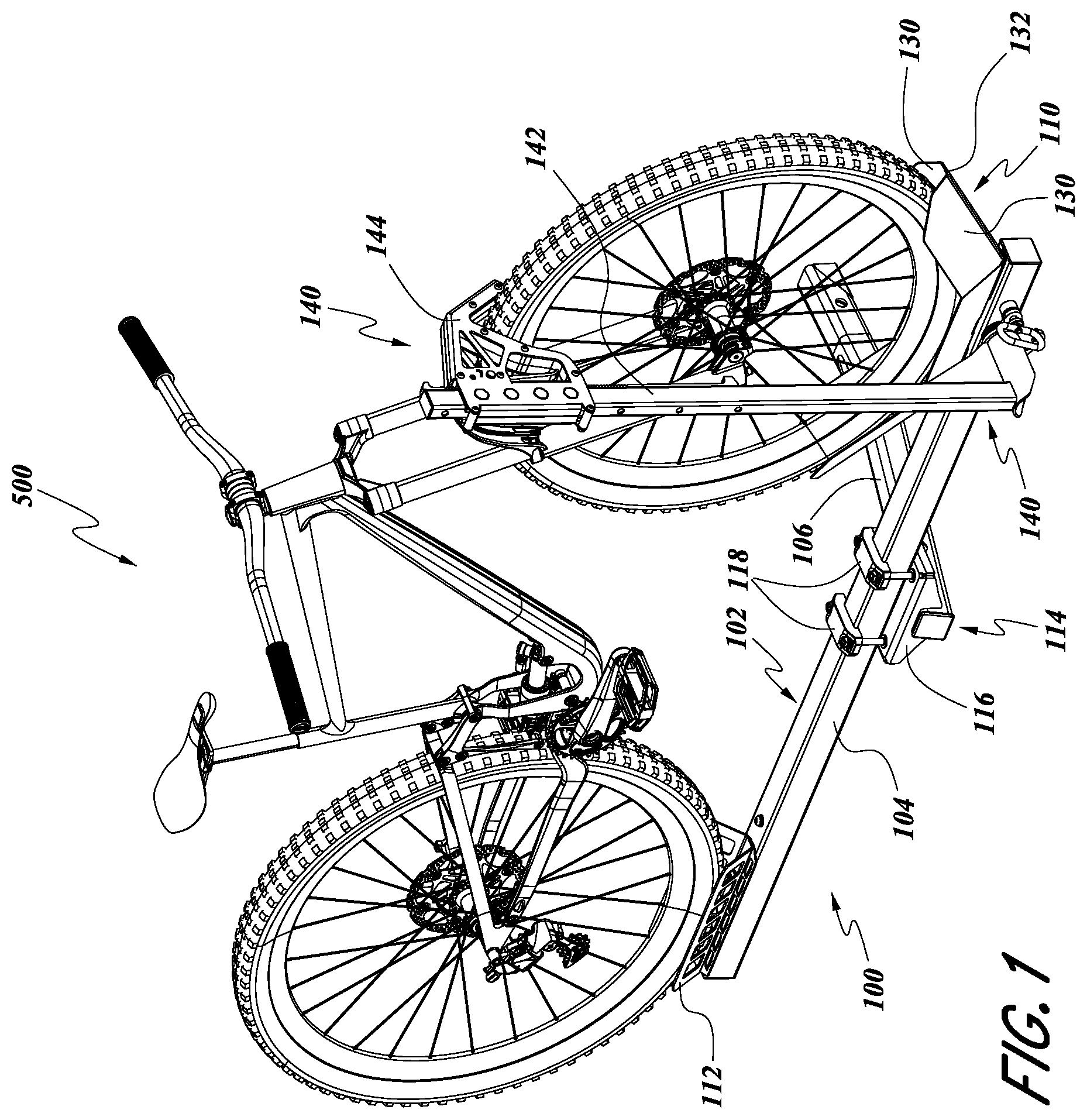 Patent US12576791 — Bicycle rack — Figure 1