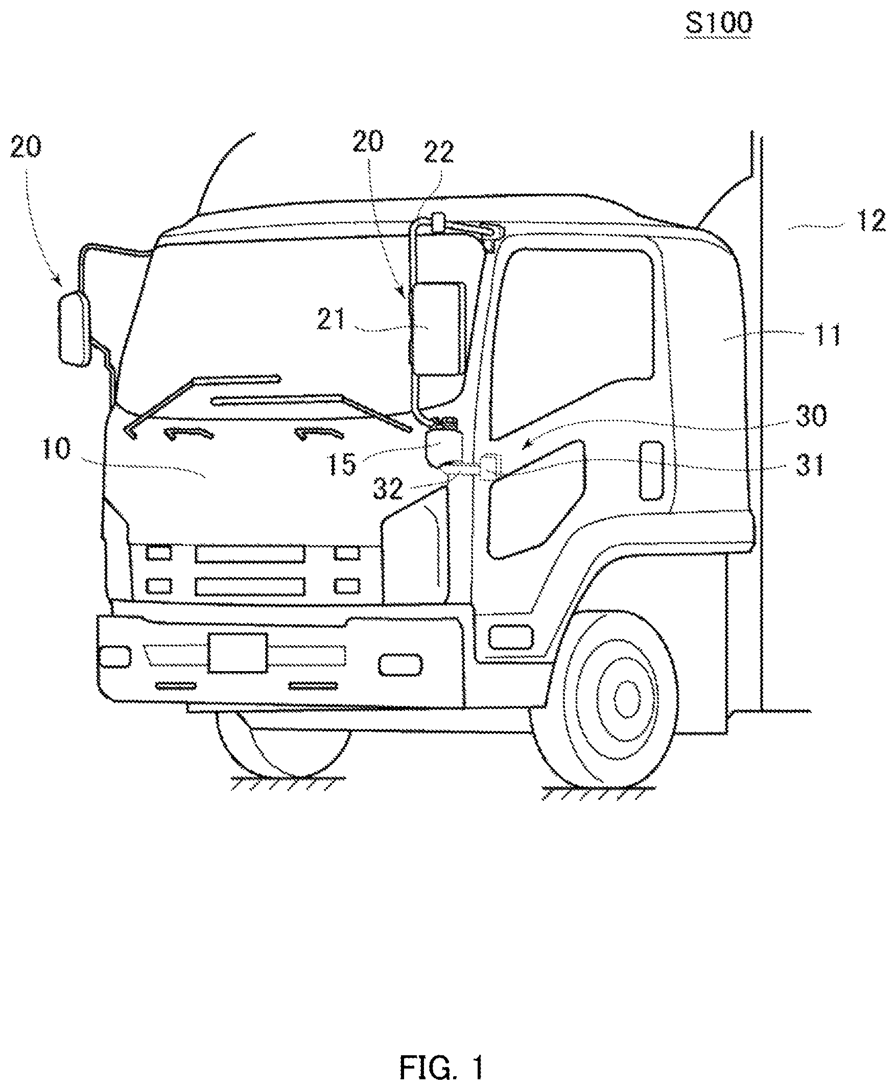 Patent US12576793 Figure 1 – Vehicle