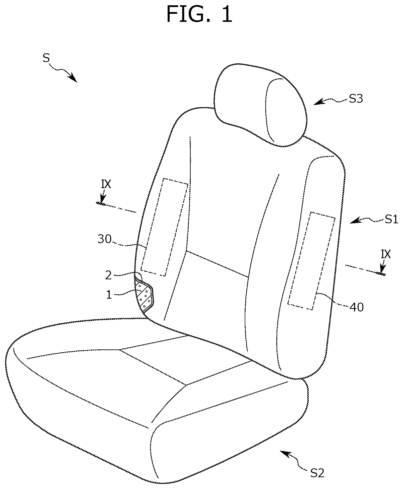 Patent US12576806 — Vehicle seat — Figure 1