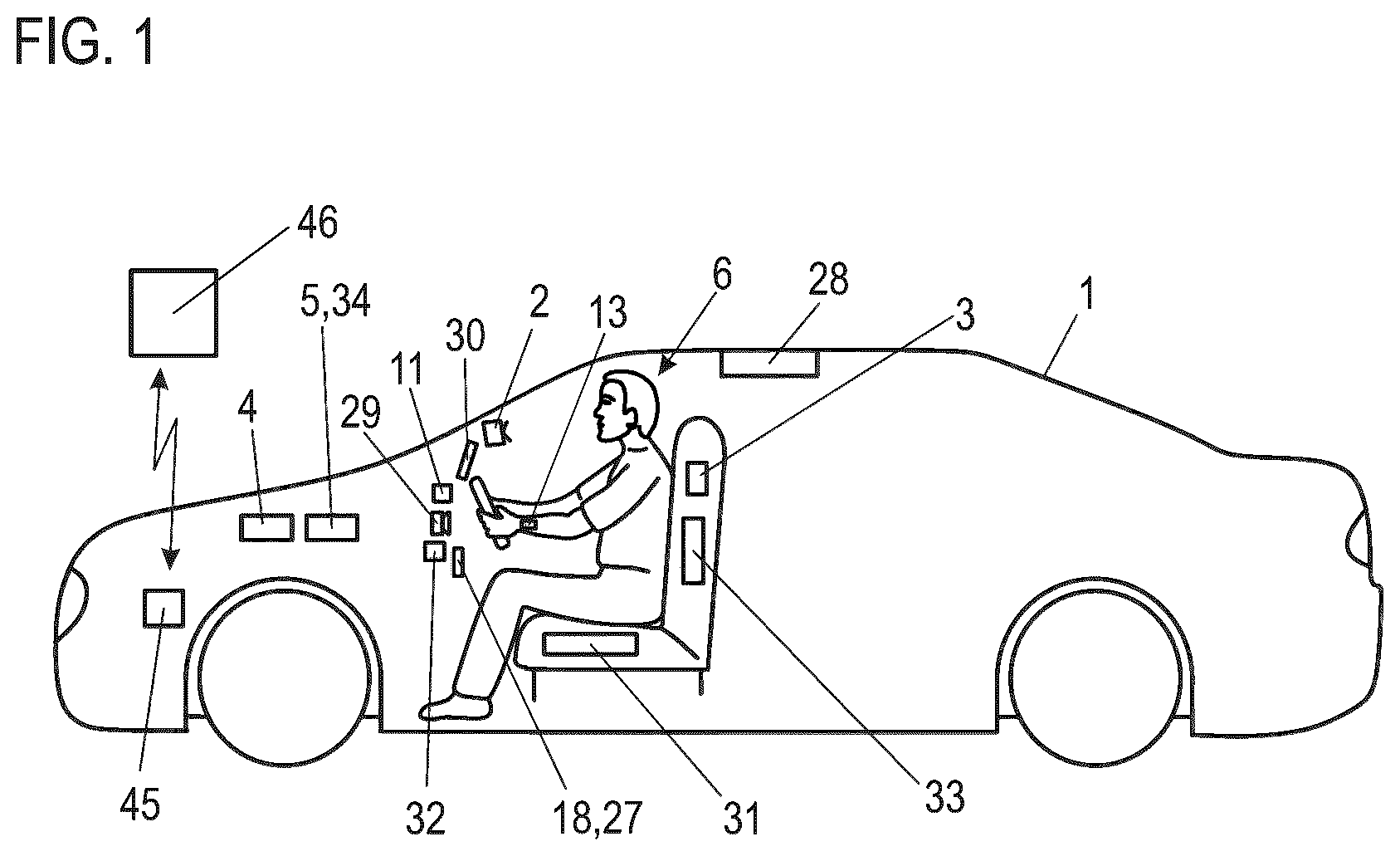 Patent US12576860 — Method for guiding a motor vehicle in an at least partially automated manner, and motor vehicle — Figure 1