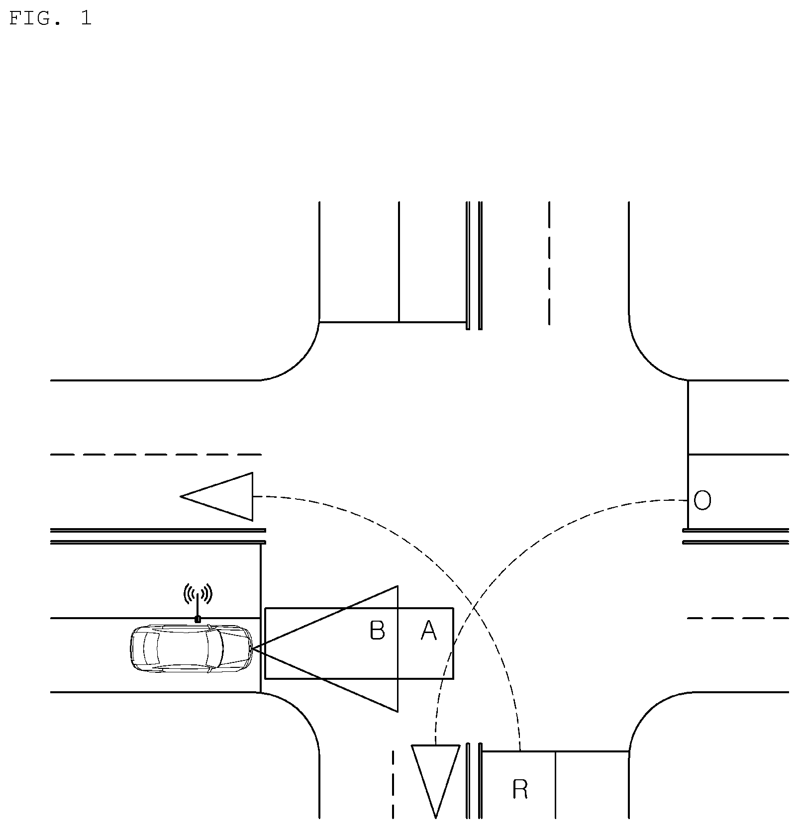 Patent US12576890 — Yielding system for emergency vehicles and control method therefor — Figure 1