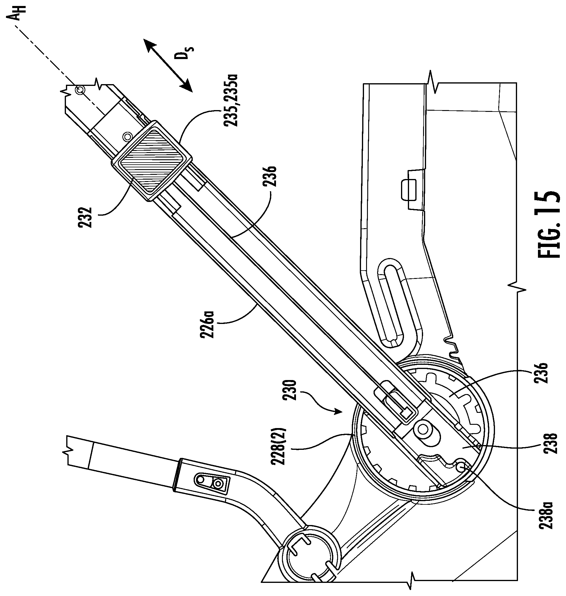 Patent US12576900 Figure 13 – Travel system having a child carrier with handle that extends and/or rotates
