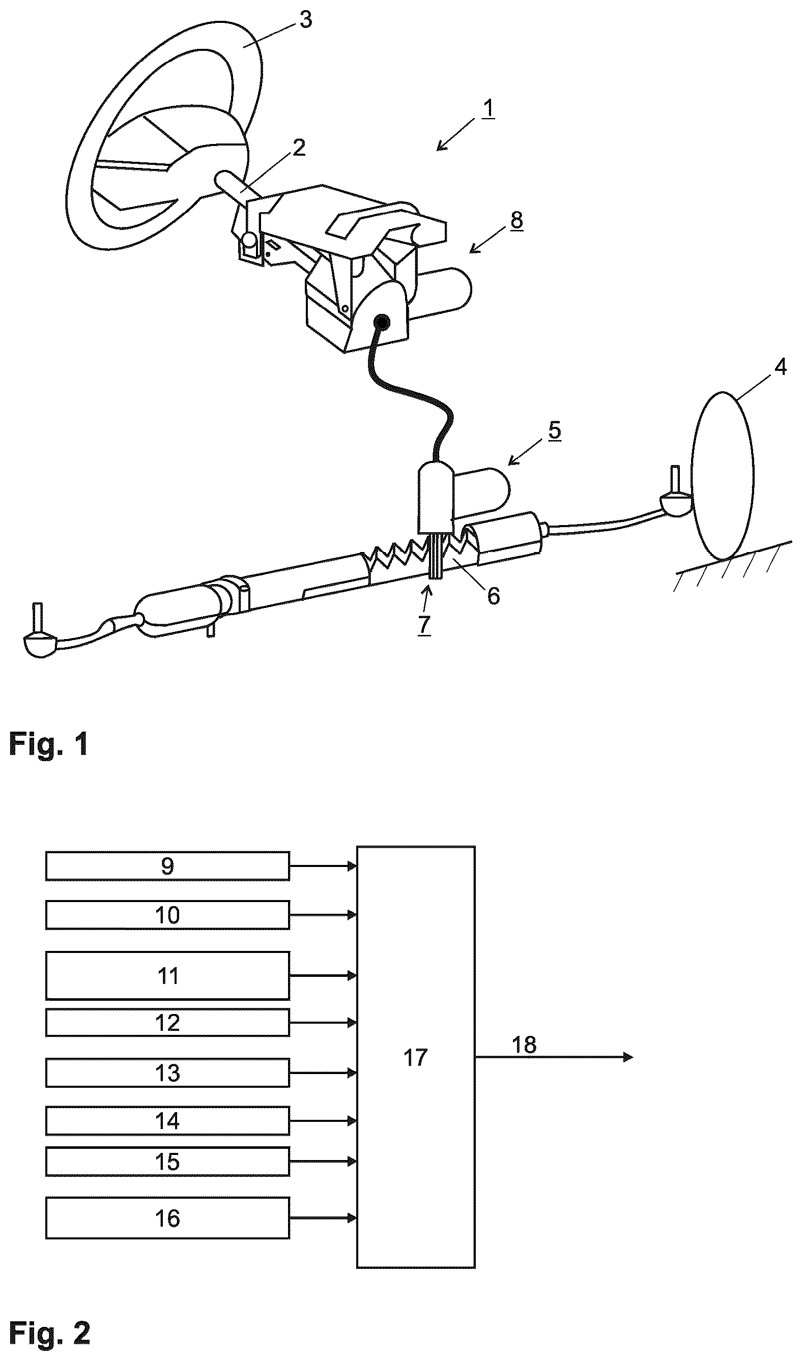 Patent US12576908 — Power demand and degradation information provision for a steering system of a road vehicle — Figure 1