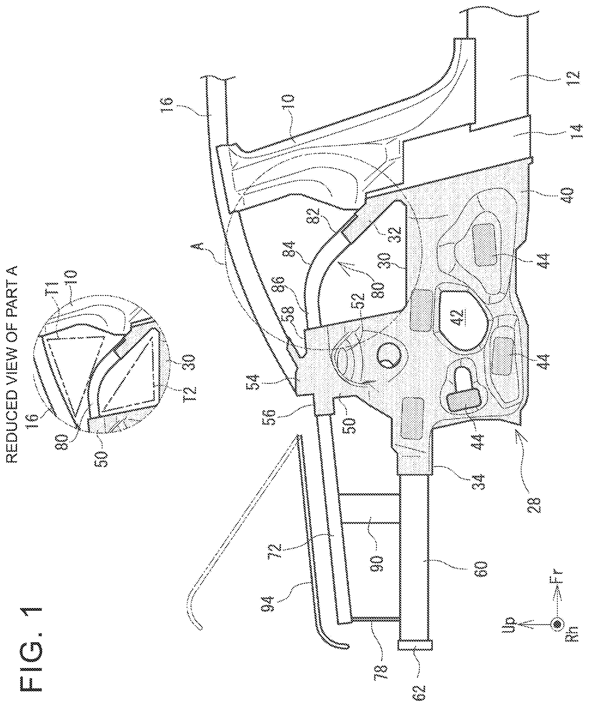 Patent US12576918 — Vehicle rear portion structure — Figure 1