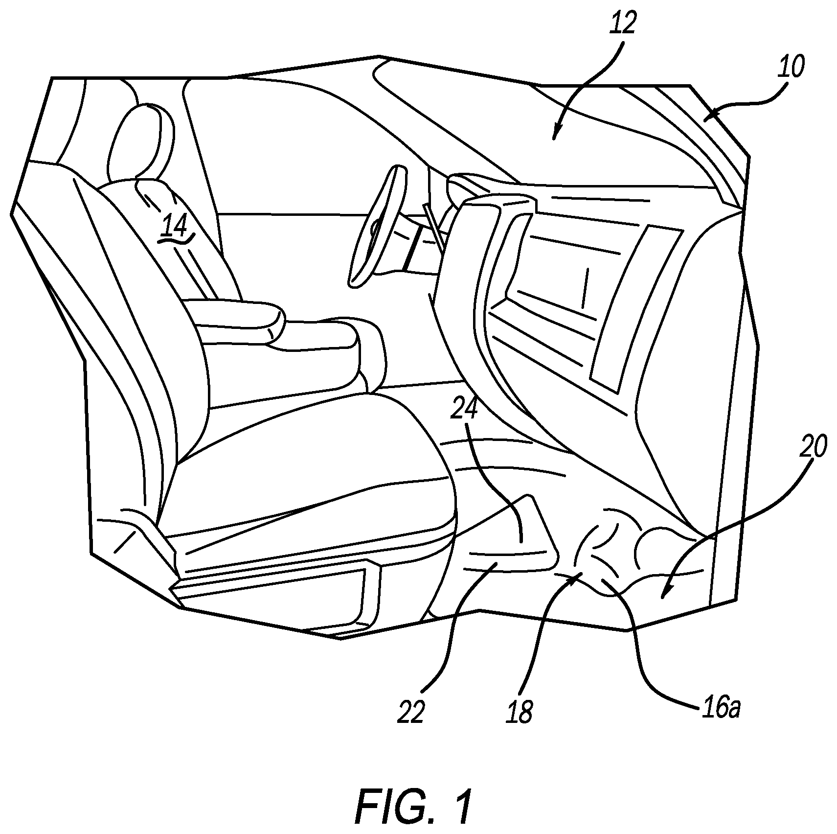 Patent US12576919 — Combined drivetrain access panel and footrest — Figure 1