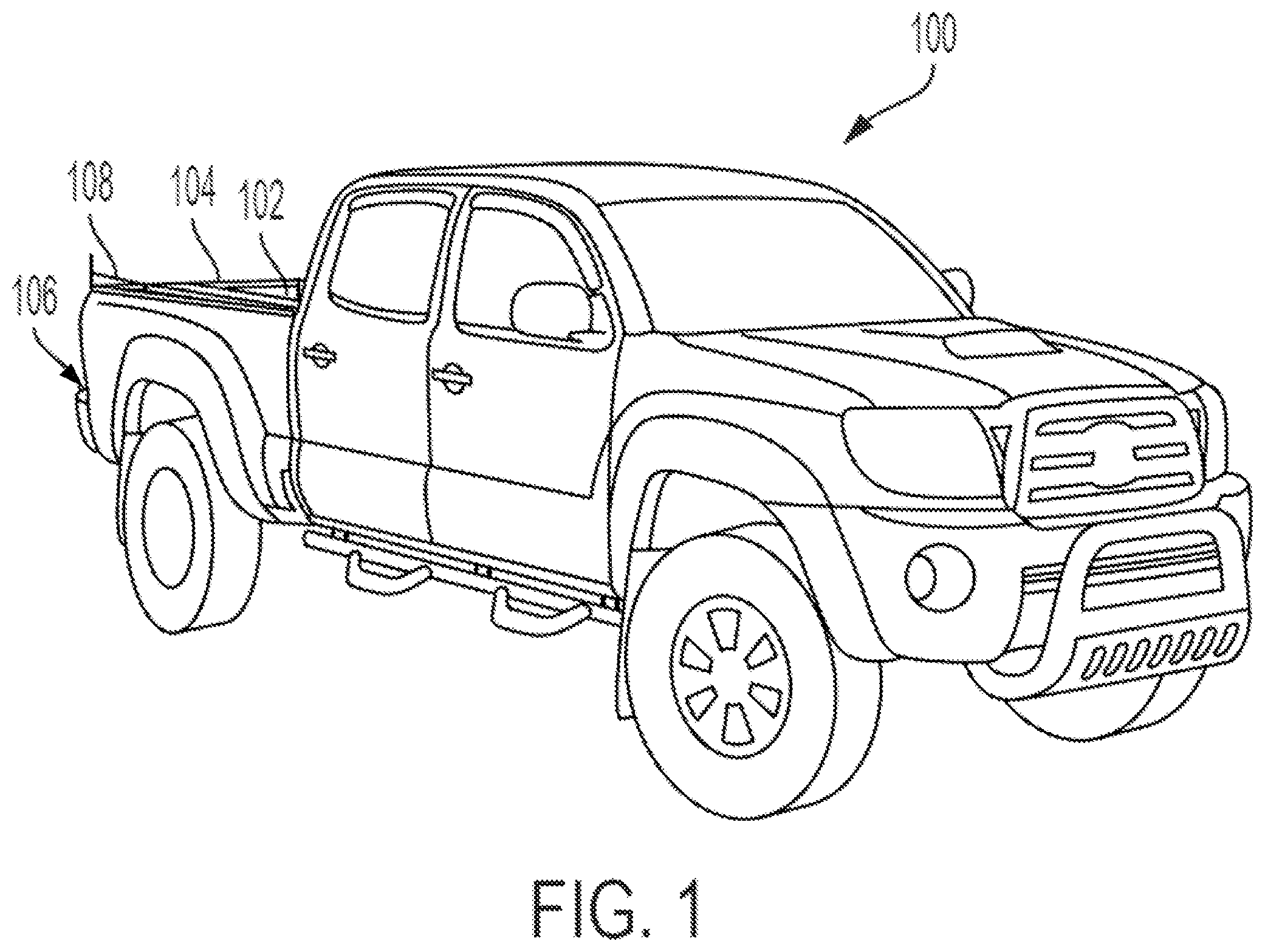 Patent US12576922 Figure 1 – Tailgate cable stay ramp