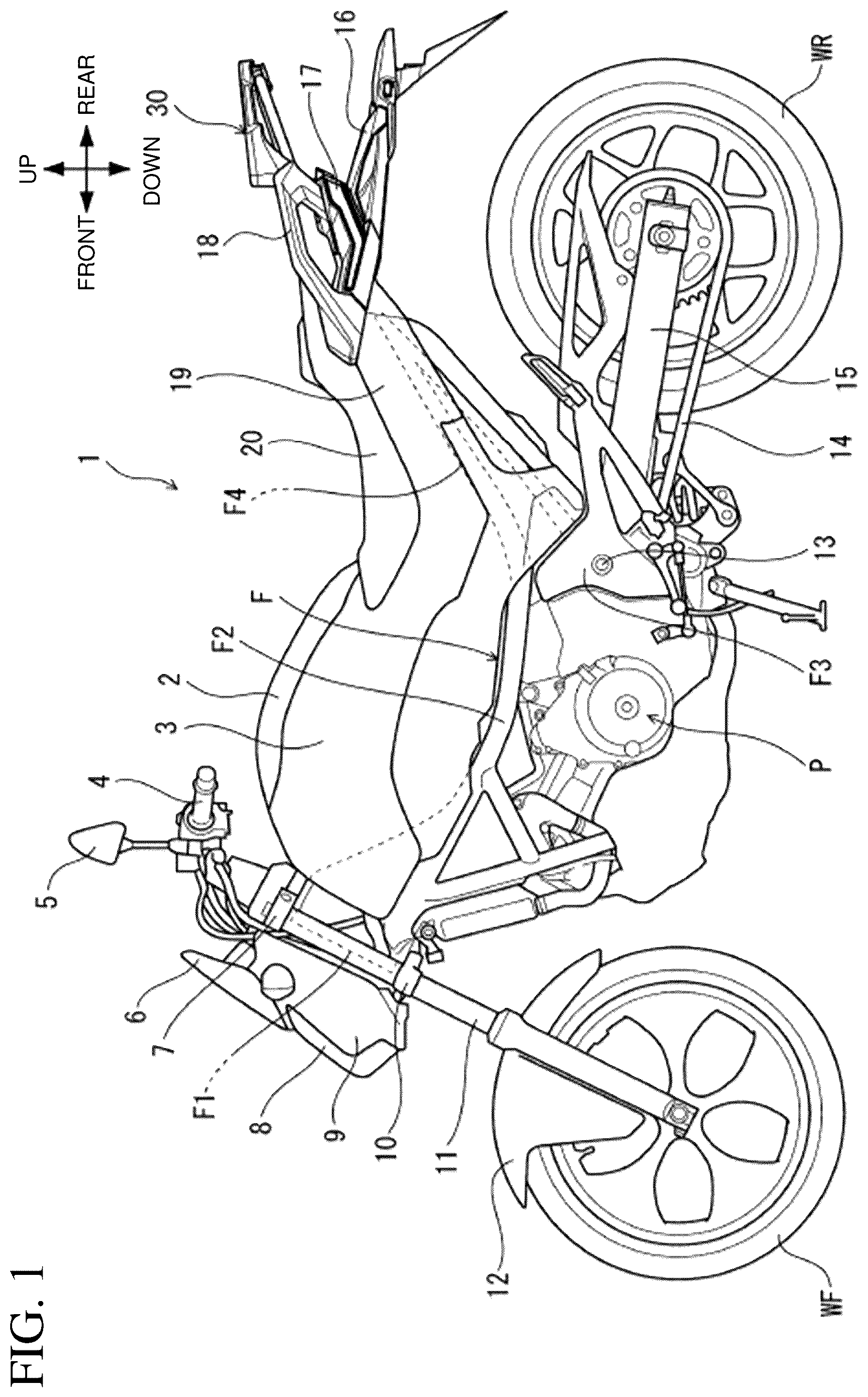 Patent US12576932 — Rear carrier for saddled vehicle — Figure 1
