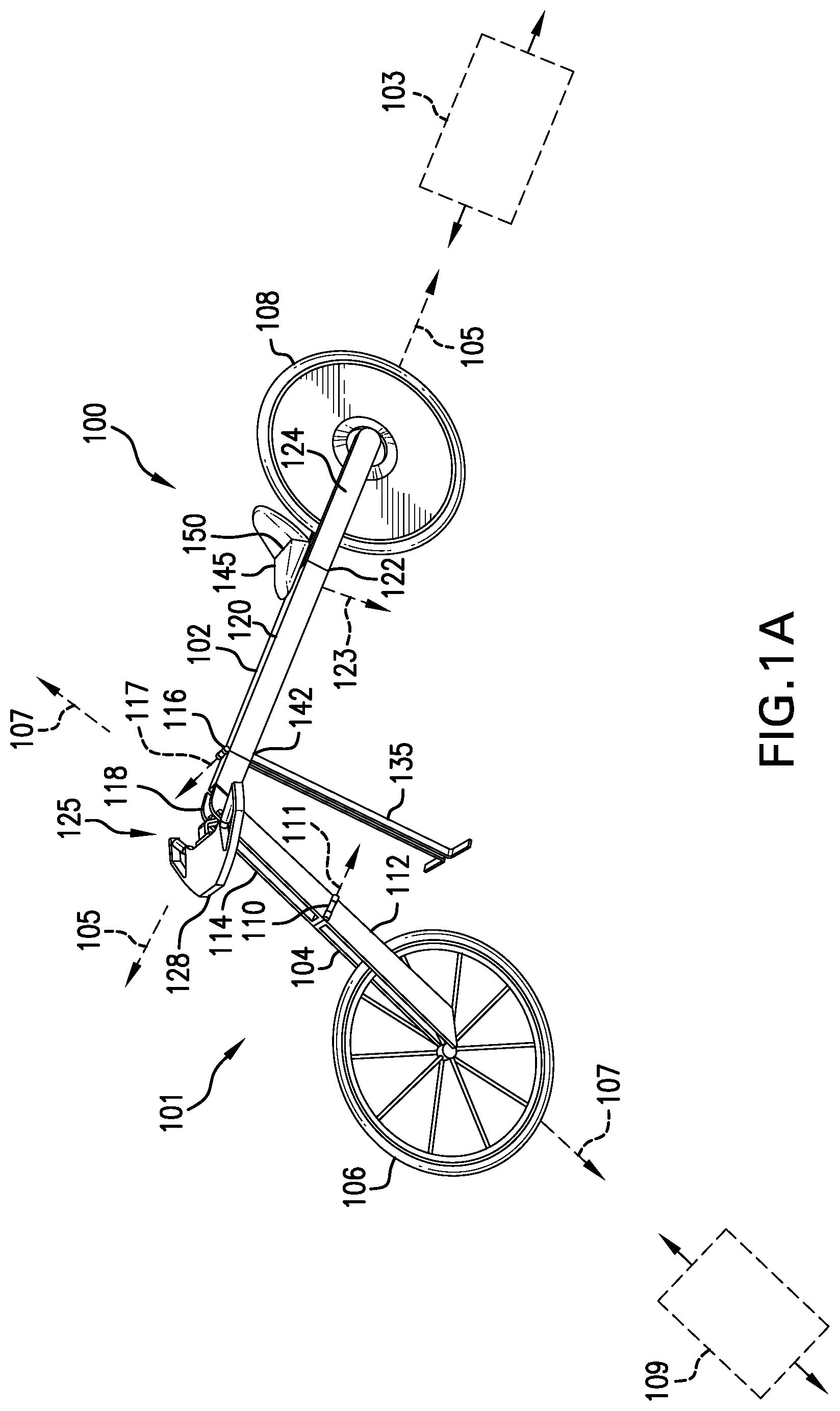 Patent US12576938 — Folding bicycle and method of use — Figure 1