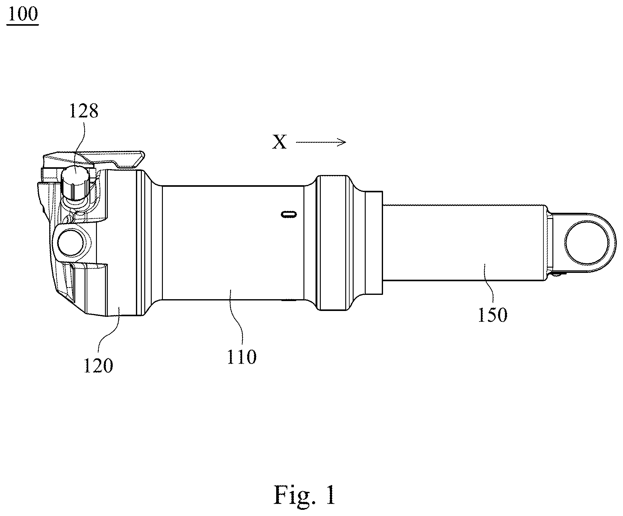 Patent US12576944 — Bicycle shock absorber structure and bicycle — Figure 1