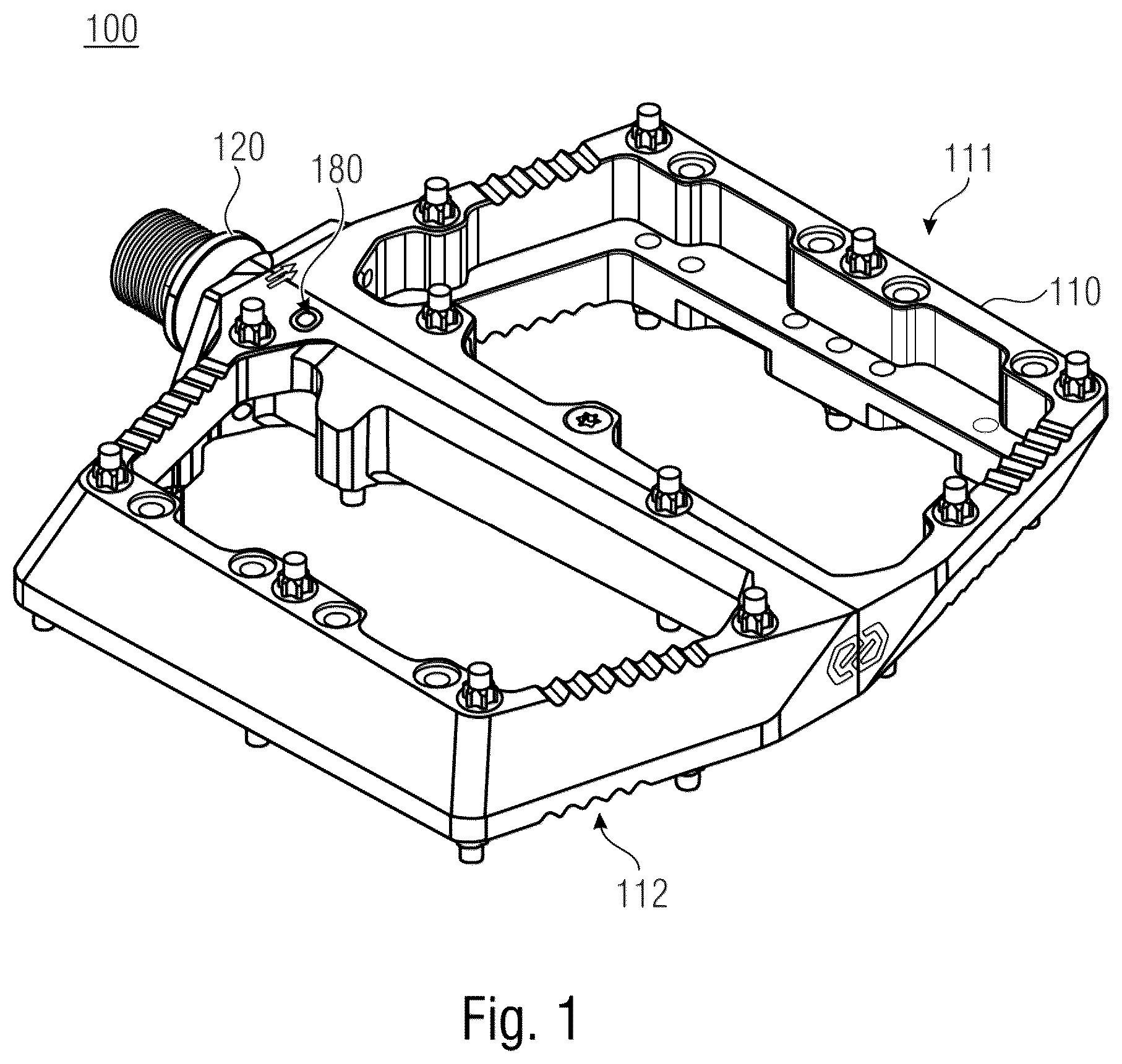 Patent US12576945 — Pedal with adjustable rotation brake — Figure 1