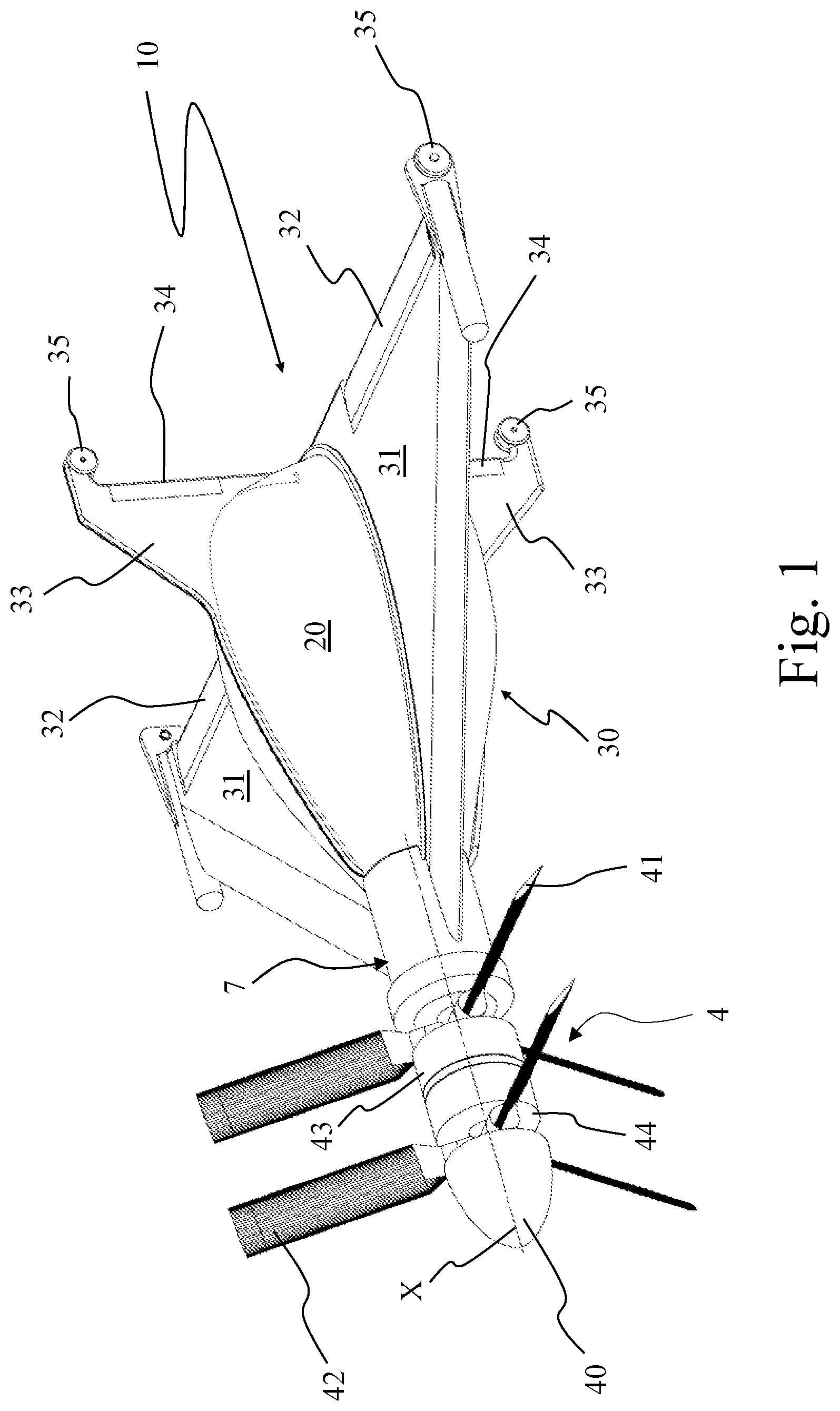 Patent US12576965 — Vertical take-off and landing aircraft — Figure 1