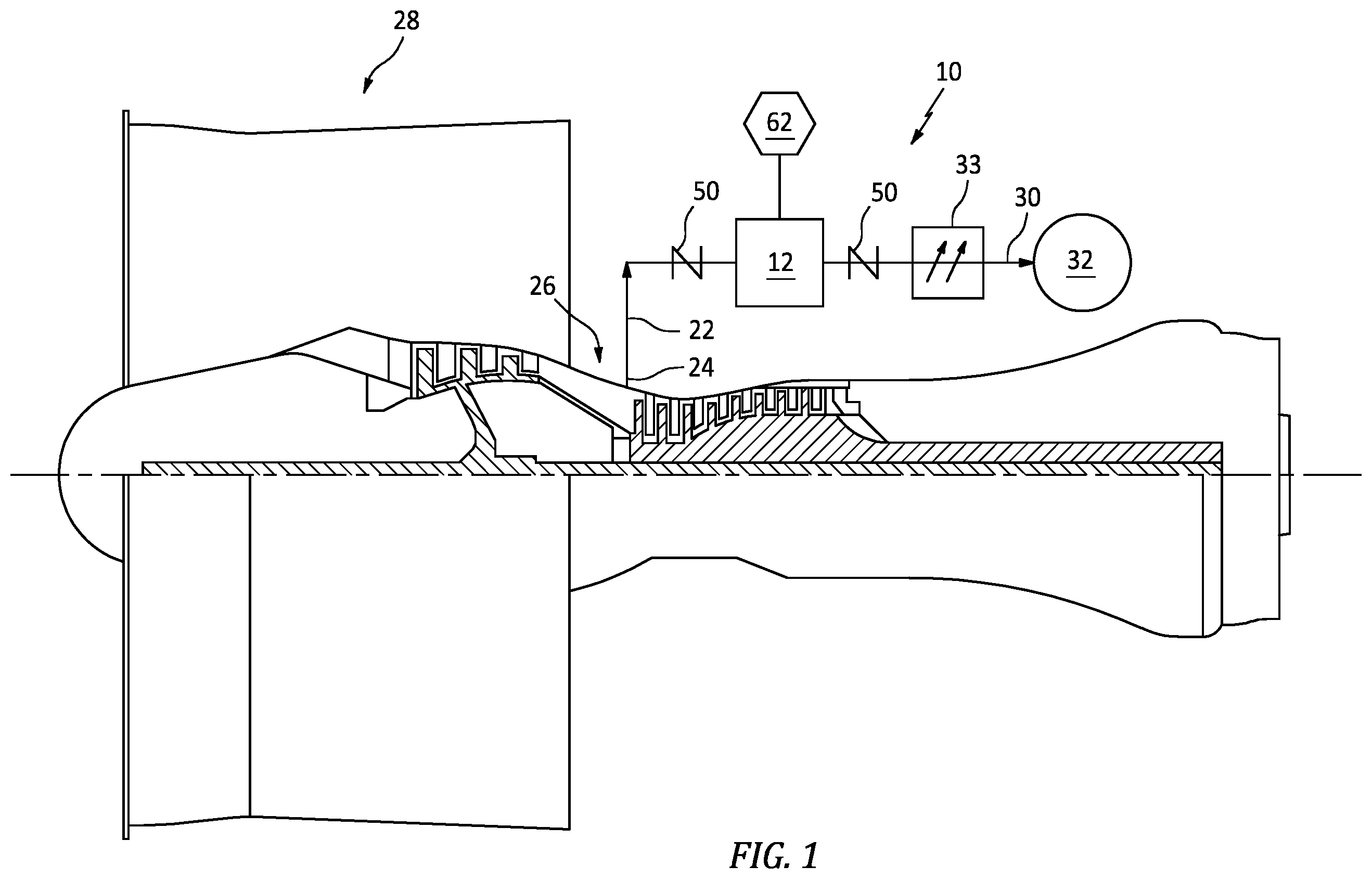 Patent US12576973 — Destructive adsorber via a catalytic-scrubber for onboard pilot breathing air filtering and monitoring — Figure 1