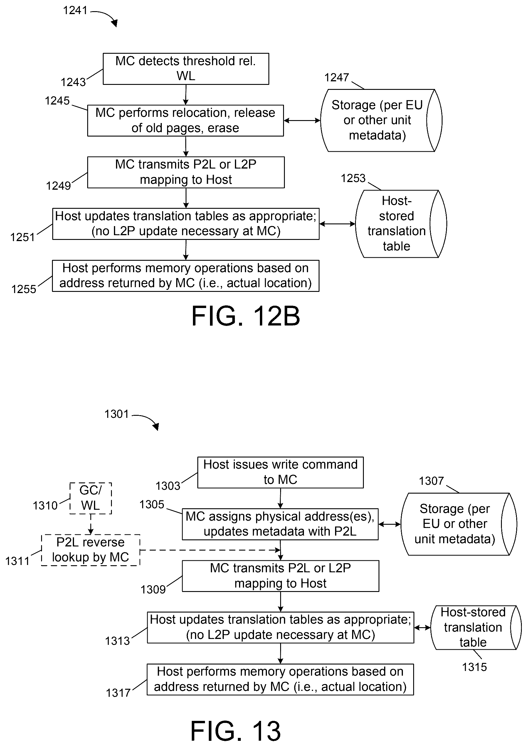Patent US12579062 Figure 12 – Storage device with erase unit level address mapping