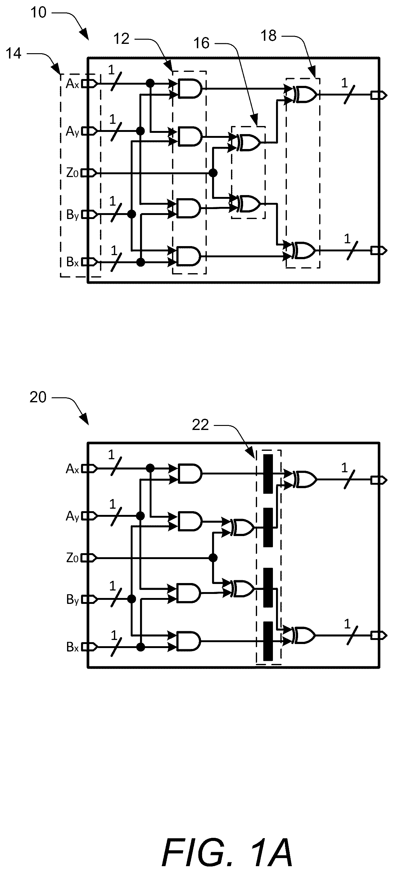 Patent US12579325 Figure 1 – Efficient and secure data handling using domain-oriented masking
