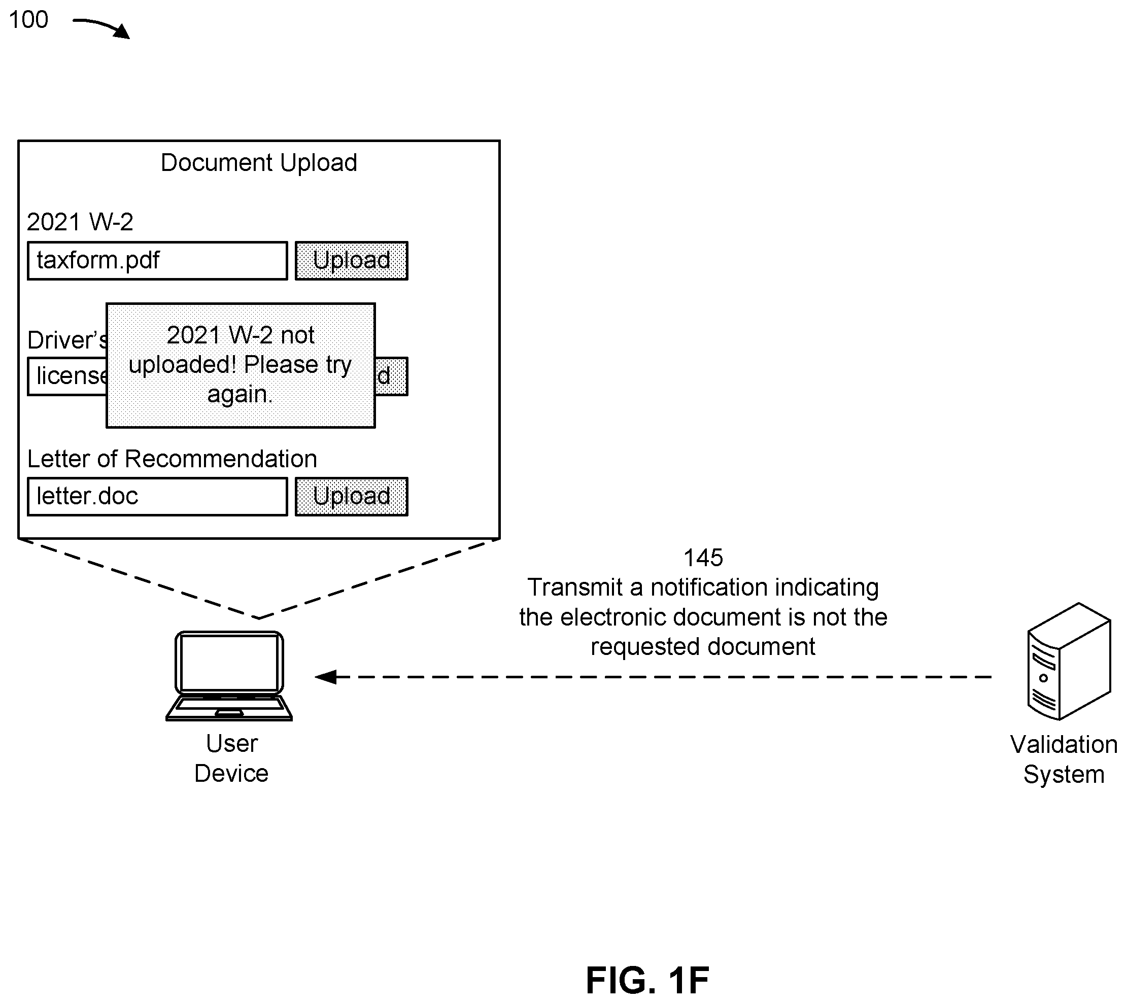 Patent US12579359 Figure 6 – Electronic document validation