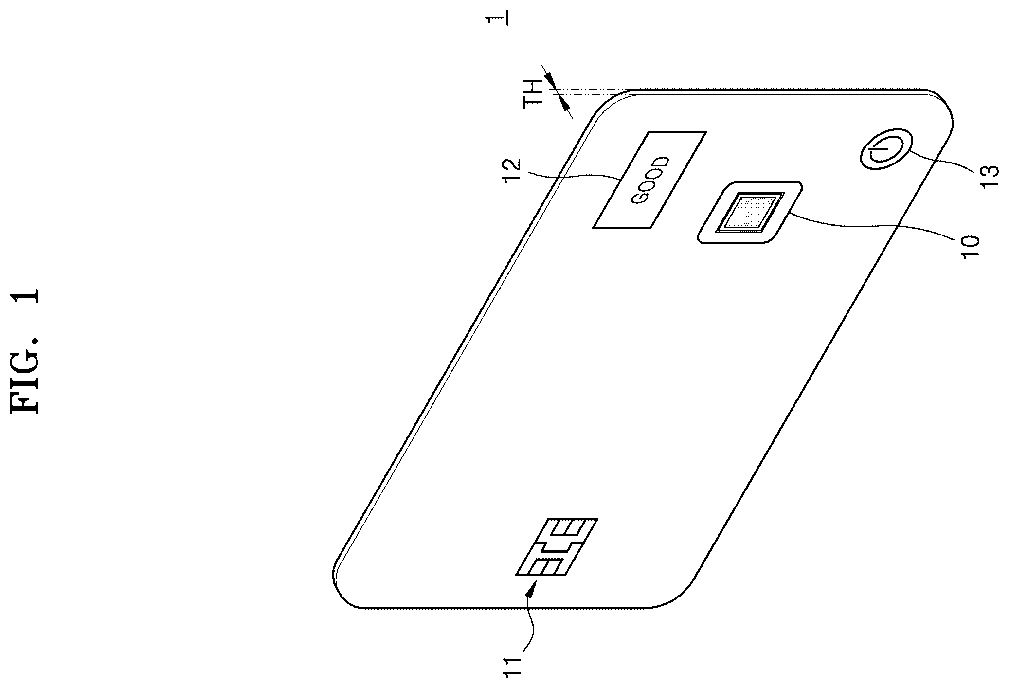 Patent US12579398 — Fingerprint sensor package and smart card including the same — Figure 1
