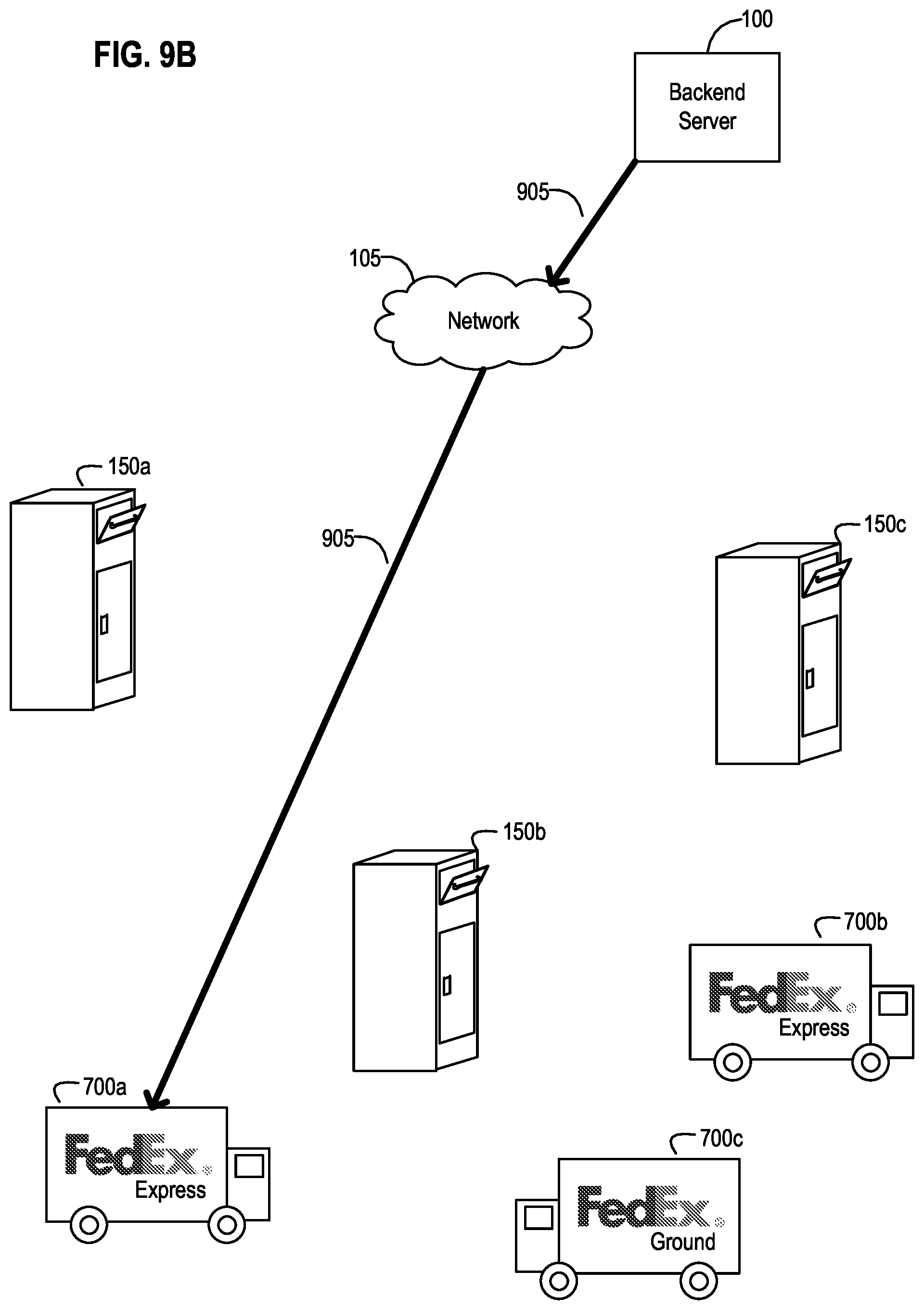 Patent US12579504 Figure 10 – Apparatus, systems, and methods for enhanced interaction with a node-based logistics receptacle and a parcel customer operating a mobile user device