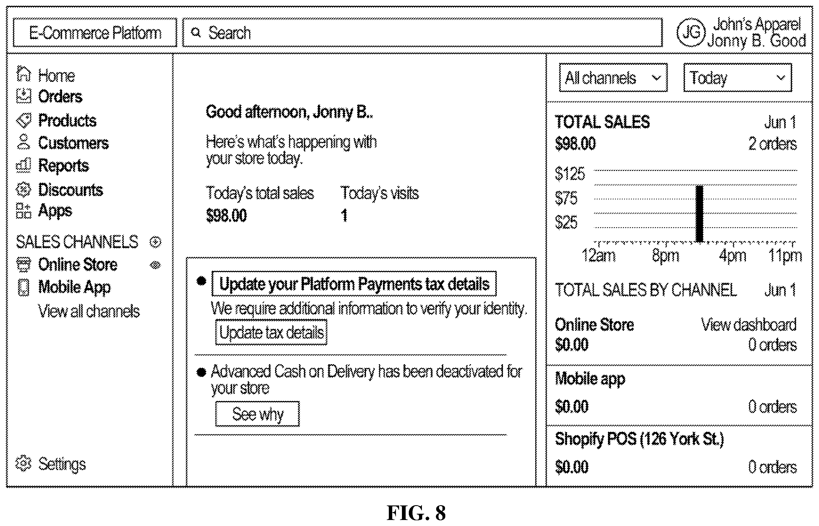 Patent US12579551 Figure 12 – POS devices as beacons for customer location identification