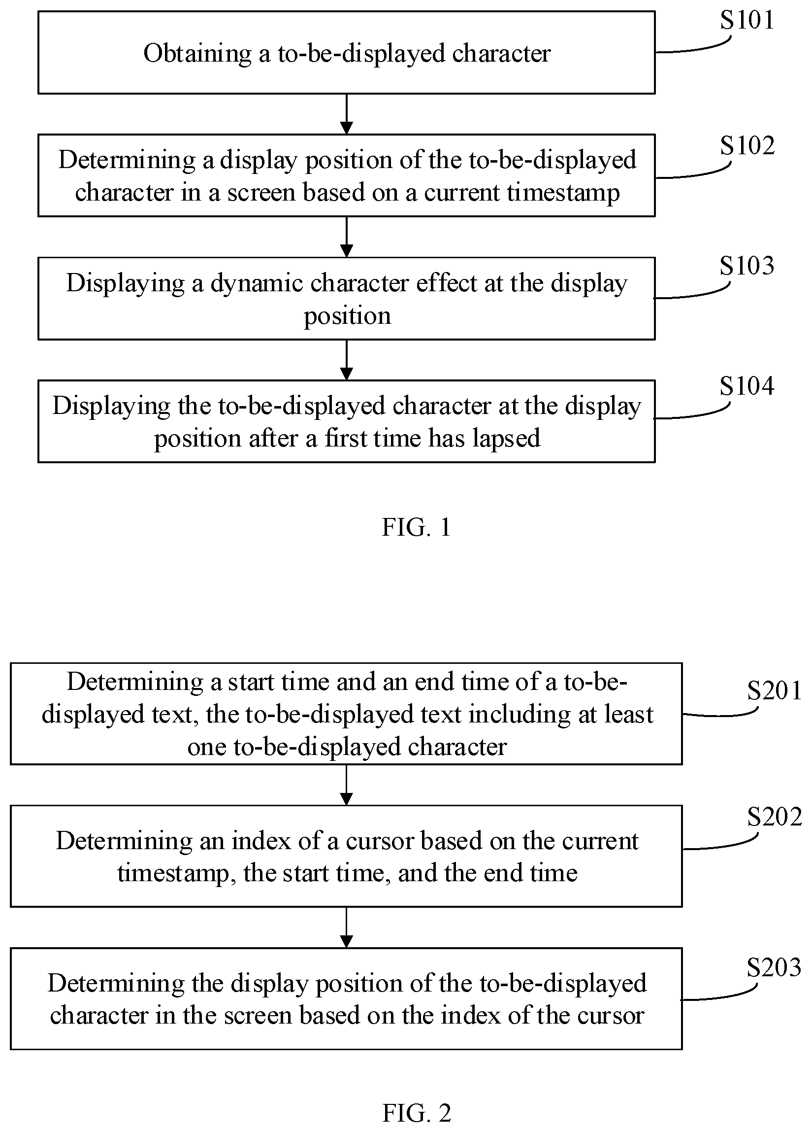 Patent US12579708 — Character display method and apparatus, electronic device, and computer-readable storage medium — Figure 1