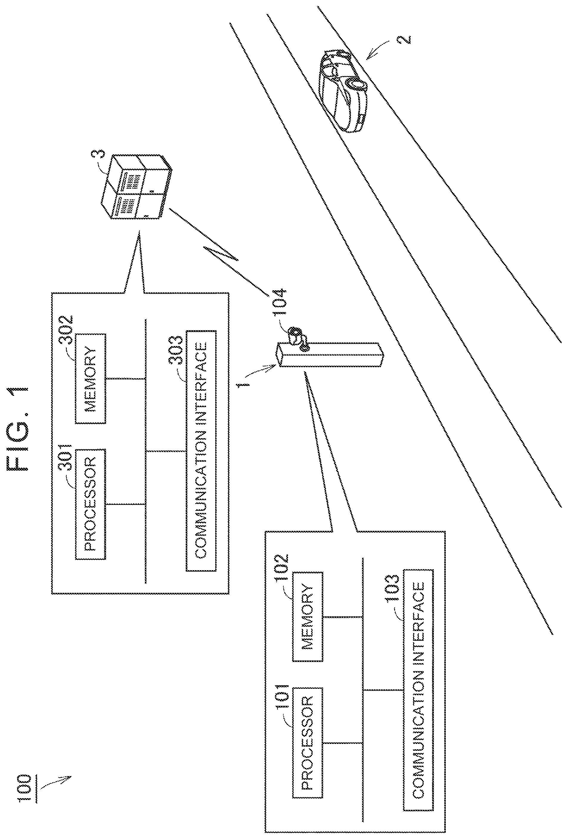 Patent US12579826 — Image processing system for masking selected vehicles in image data — Figure 1