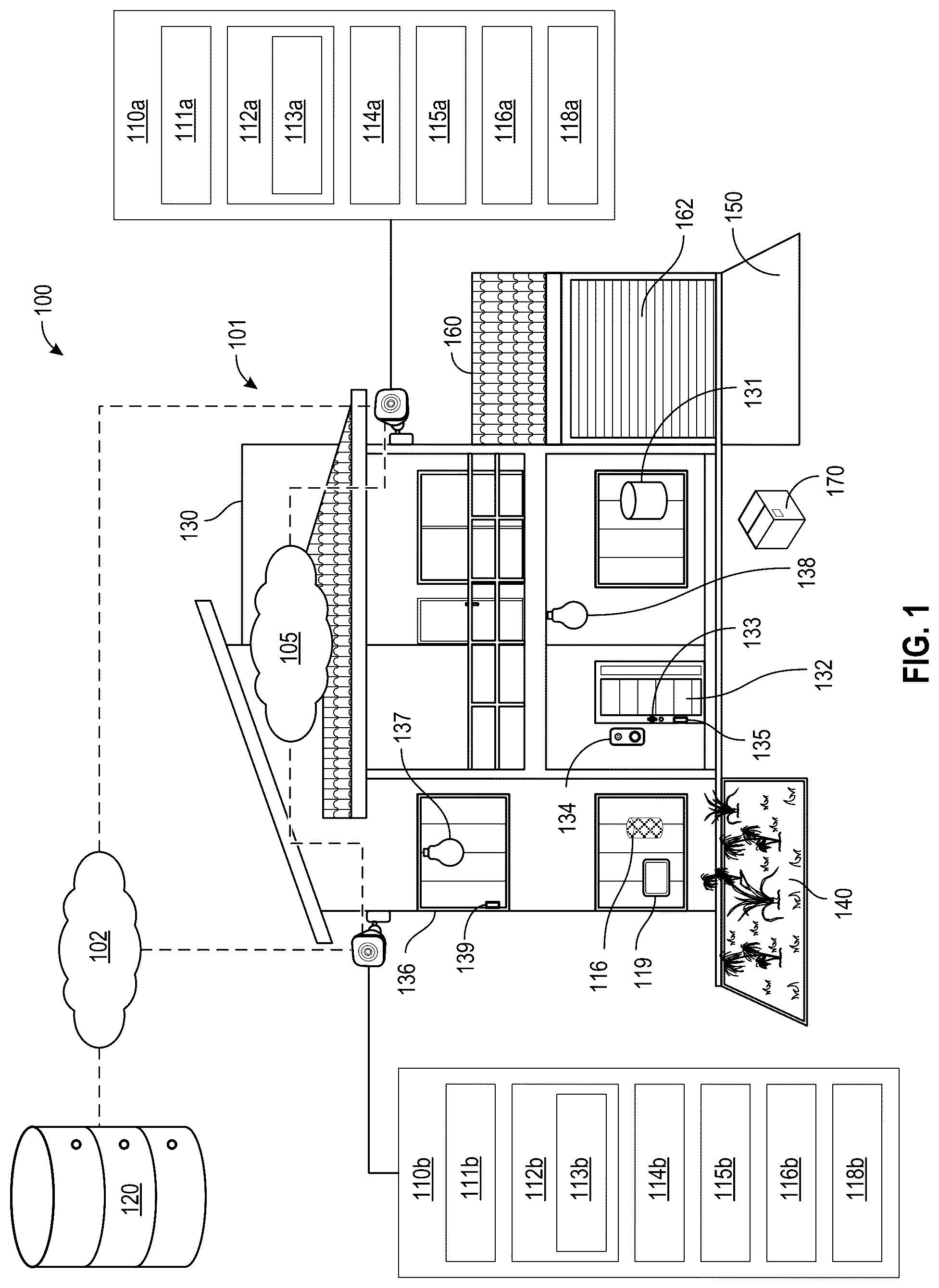 Patent US12579854 — Lock system with integrated sensors for translatable structure — Figure 1