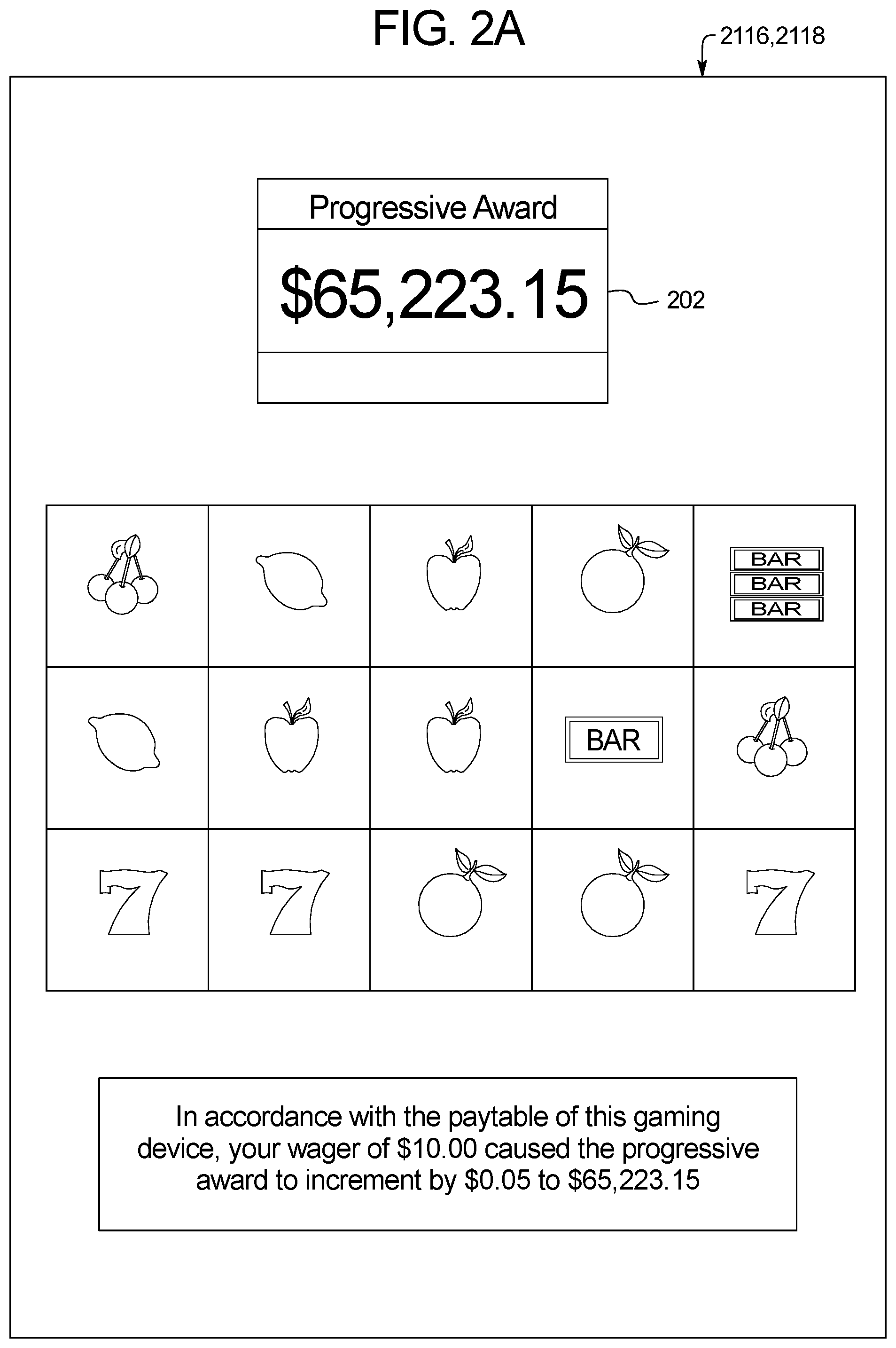 Patent US12579864 Figure 2 – Modifying progressive award parameters