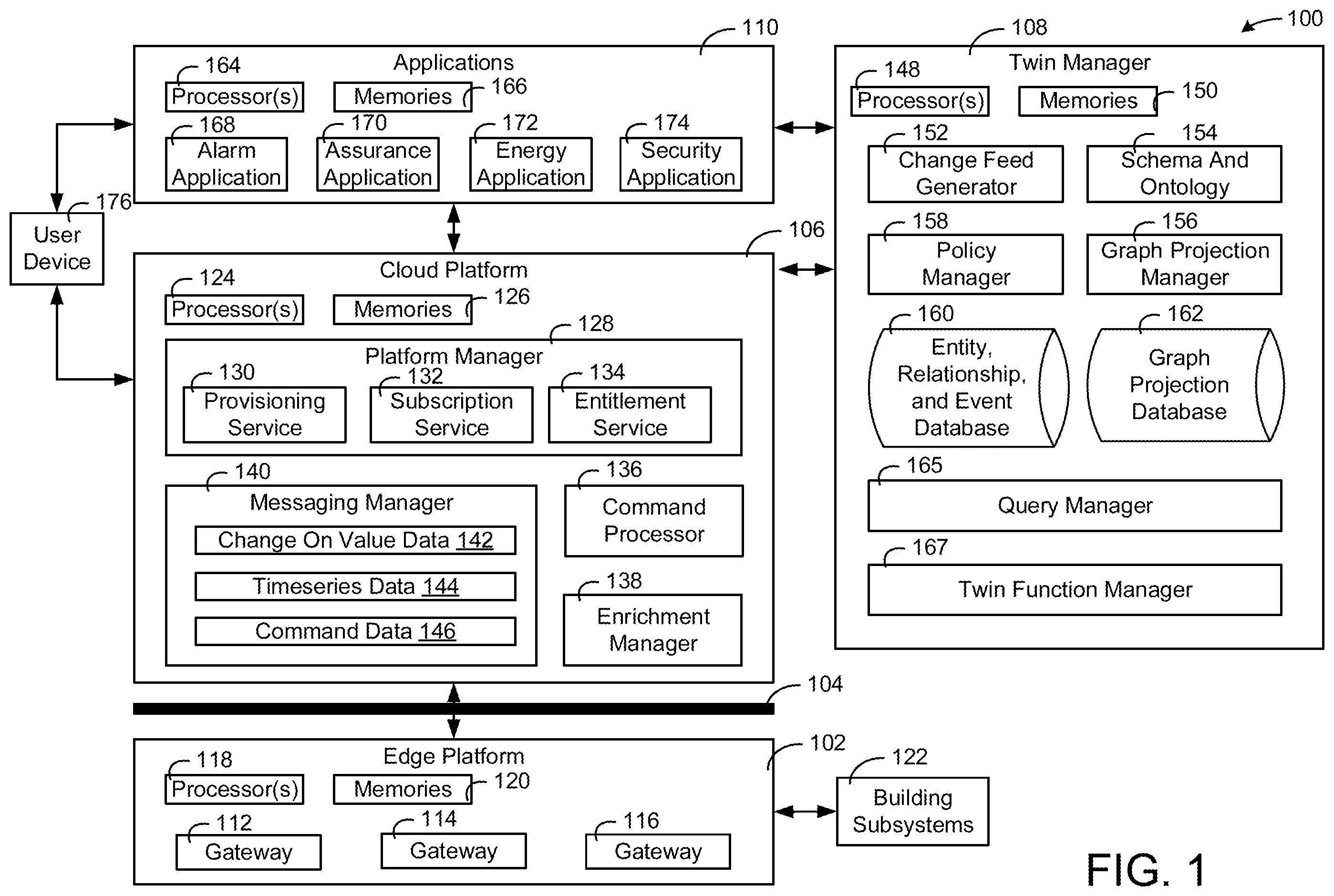 Patent US12579874 — Systems and methods for building surveillance re-identification based on a building graph — Figure 1