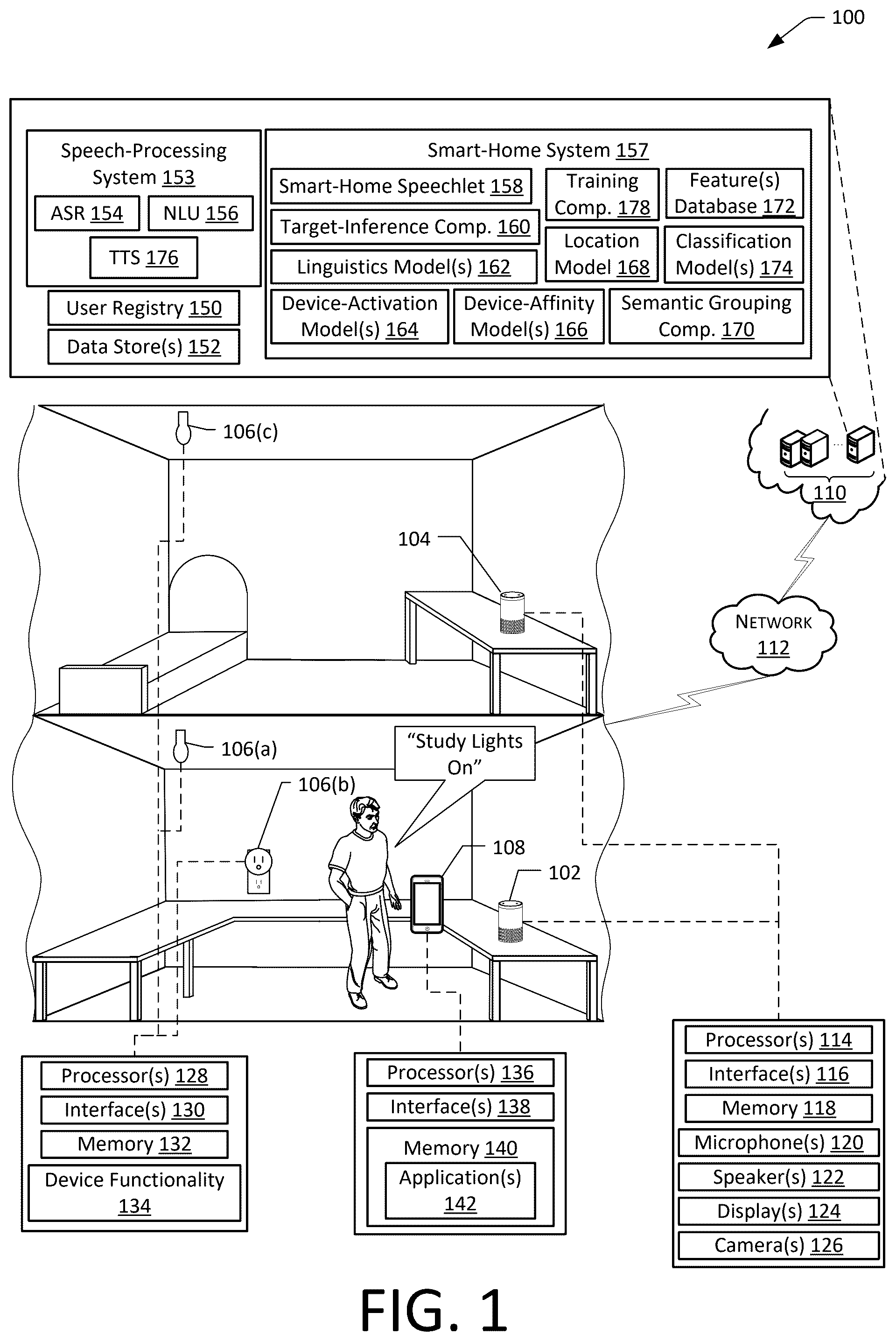 Patent US12579981 — Target-device resolution — Figure 1