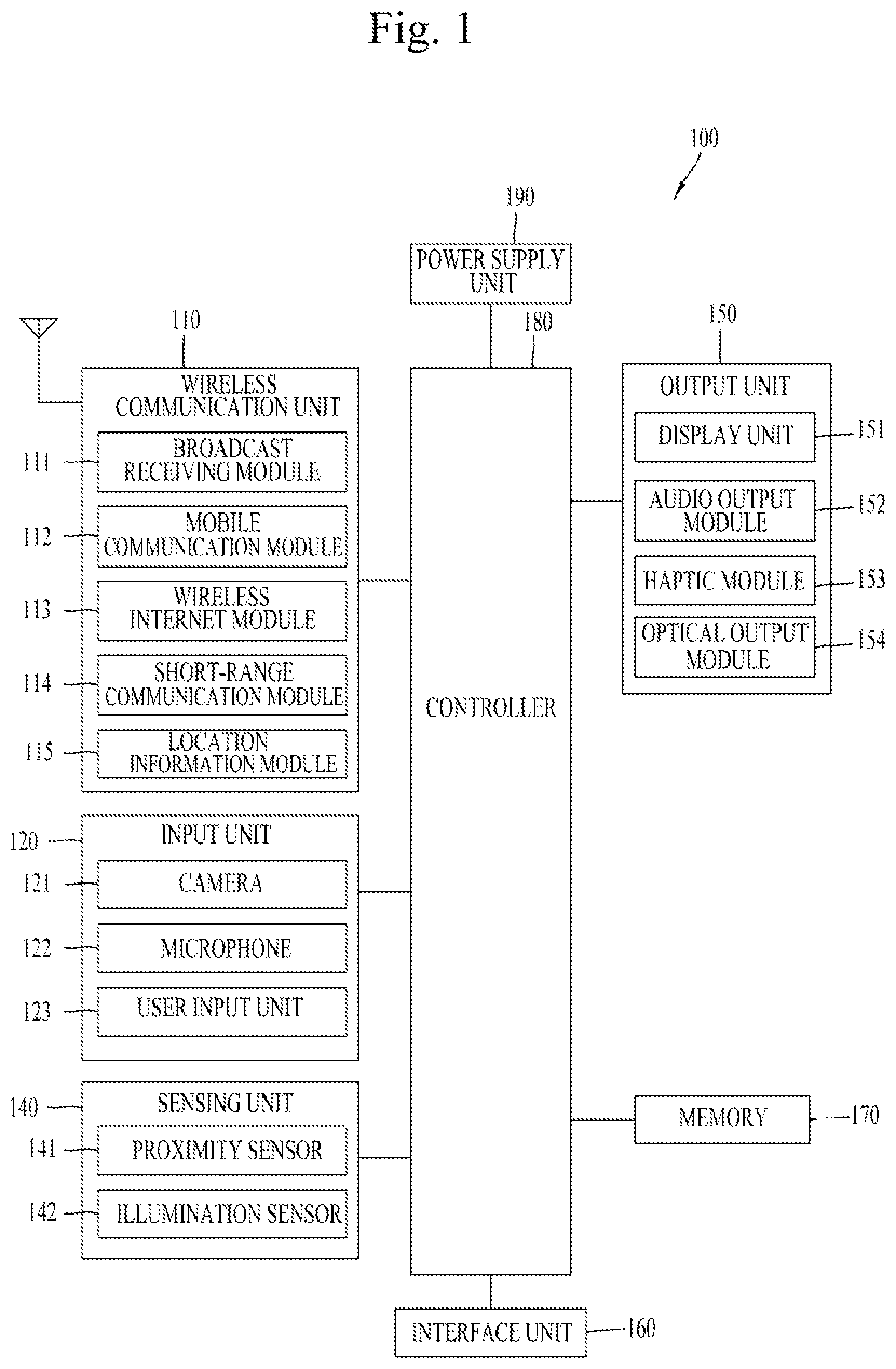 Patent US12581001 Figure 1 – Mobile terminal